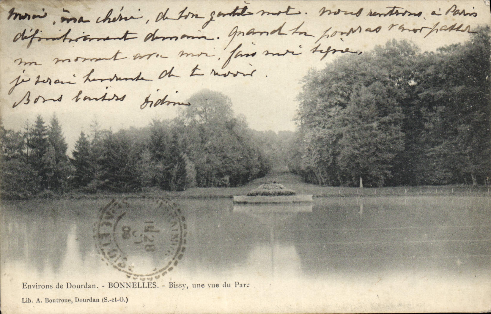 CPA Bonnelles Bissy Une Vue Du Parc