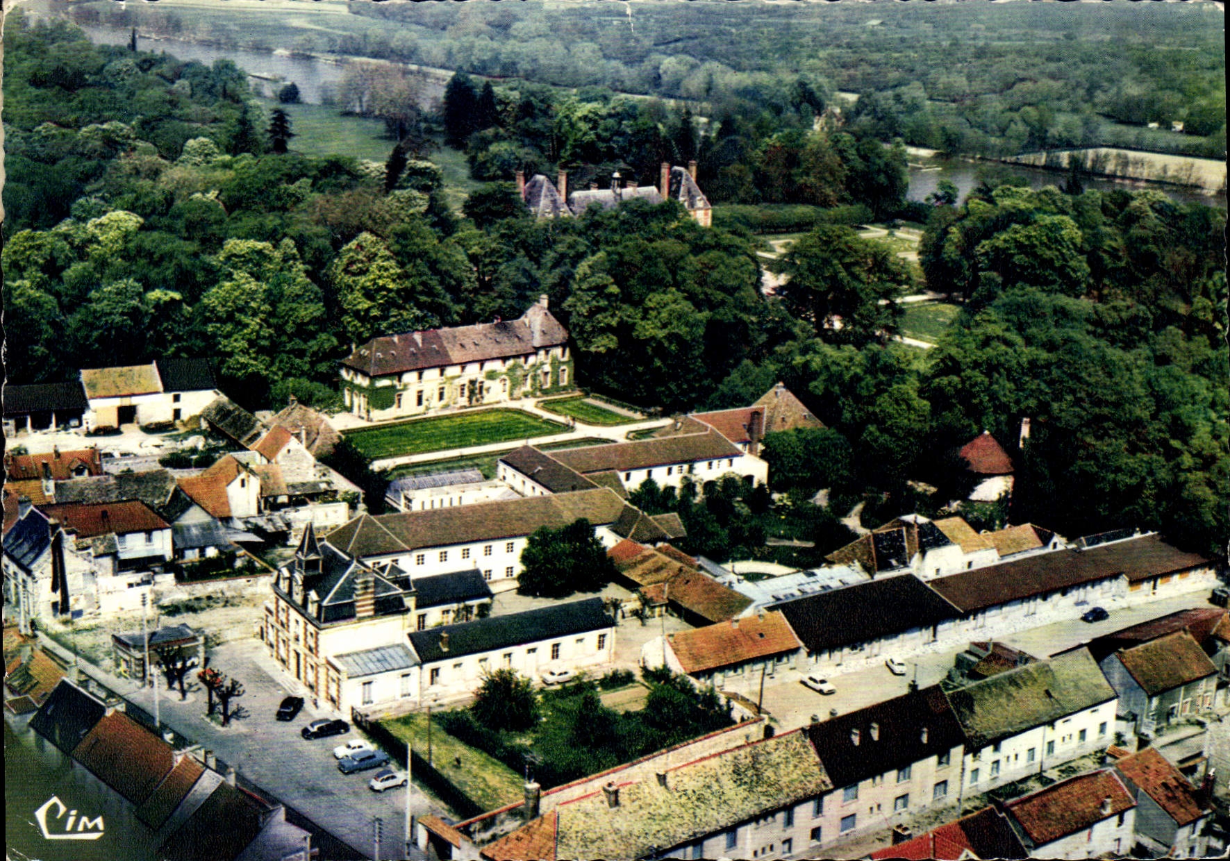 CPSM Rosny Sur Seine Vue Aerienne Centre Medical pavillon de la solitude
