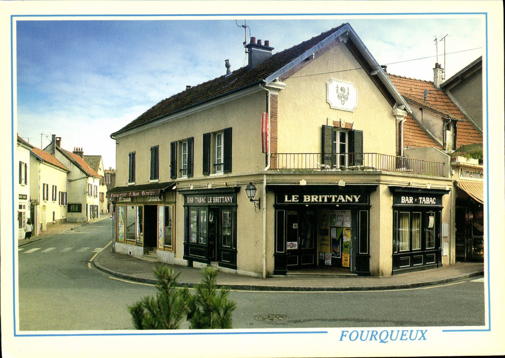 CPSM Fourqueux Le Brittany bar tabac journaux loto