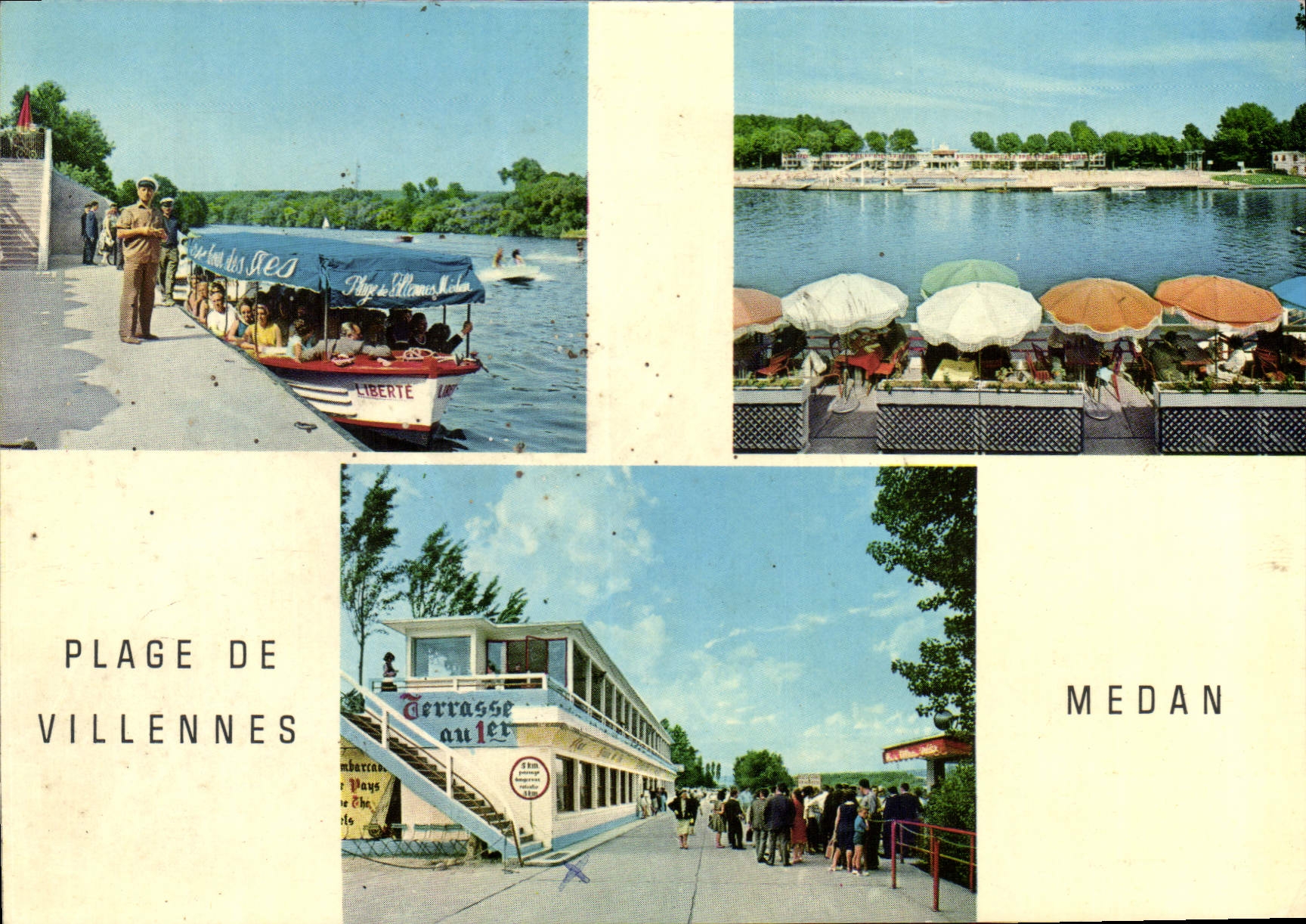 CPSM Plage De Villennes Medan