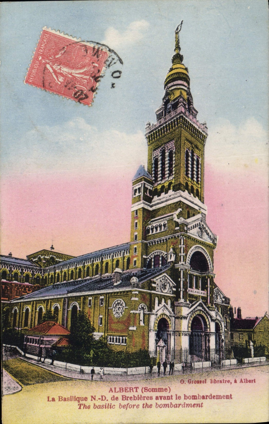 CPA Albert La Basilique Notre Dame De Brebieres Avant le bombardement