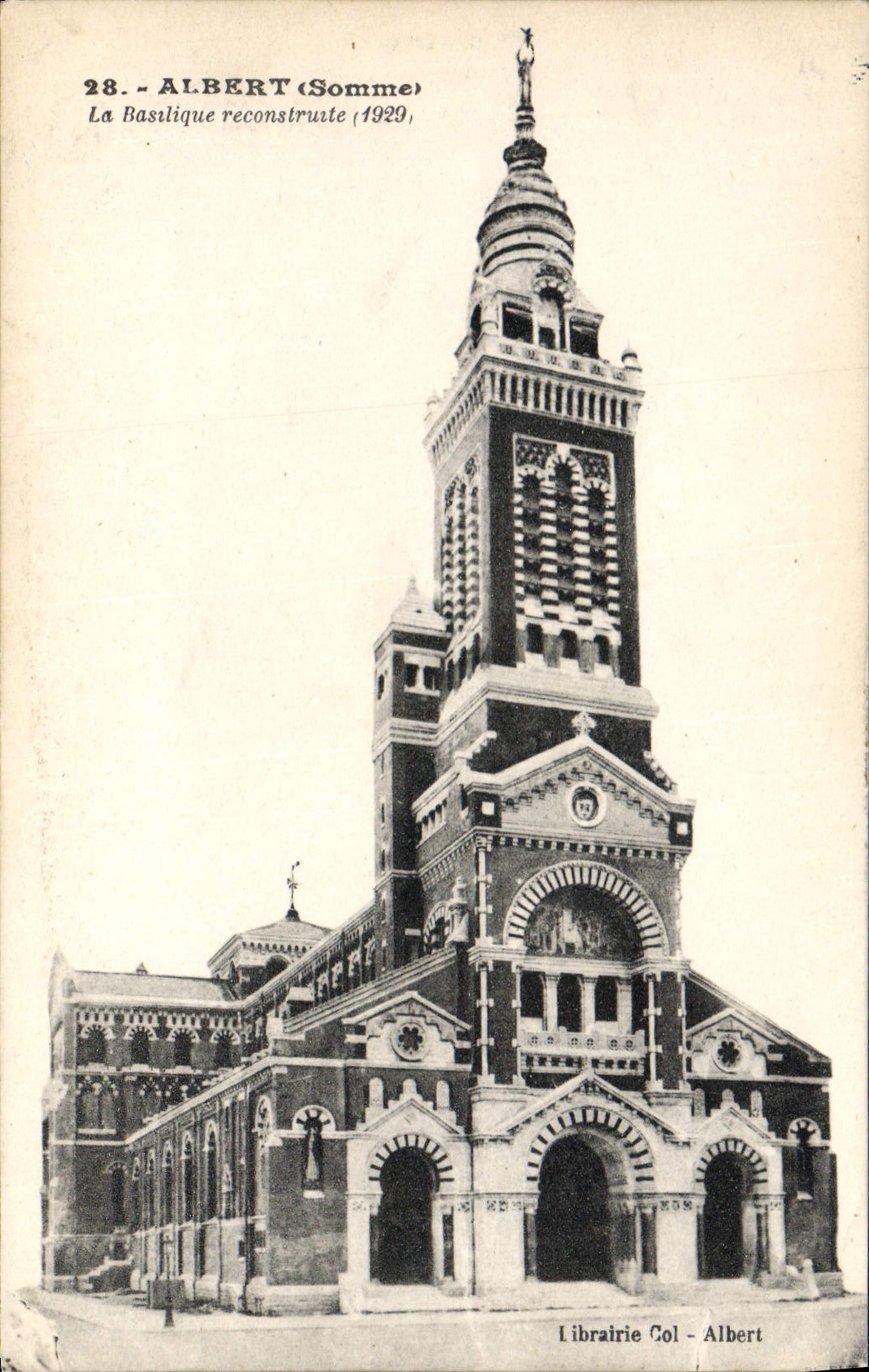 CPA Albert La Basilique Nouvellement reconstruite 1929