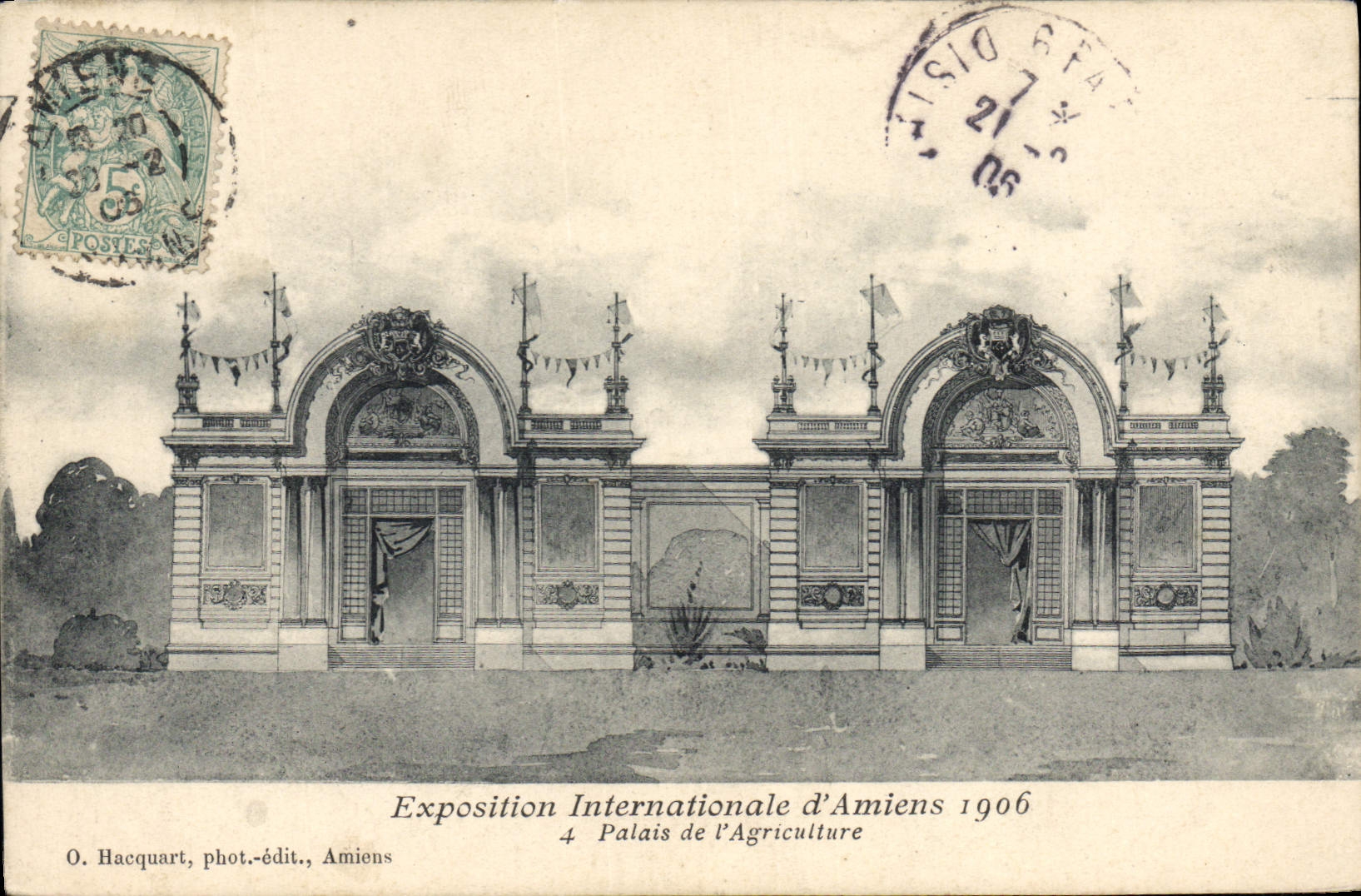CPA Amiens Exposition Internationale Palais De I'Agriculture 1906