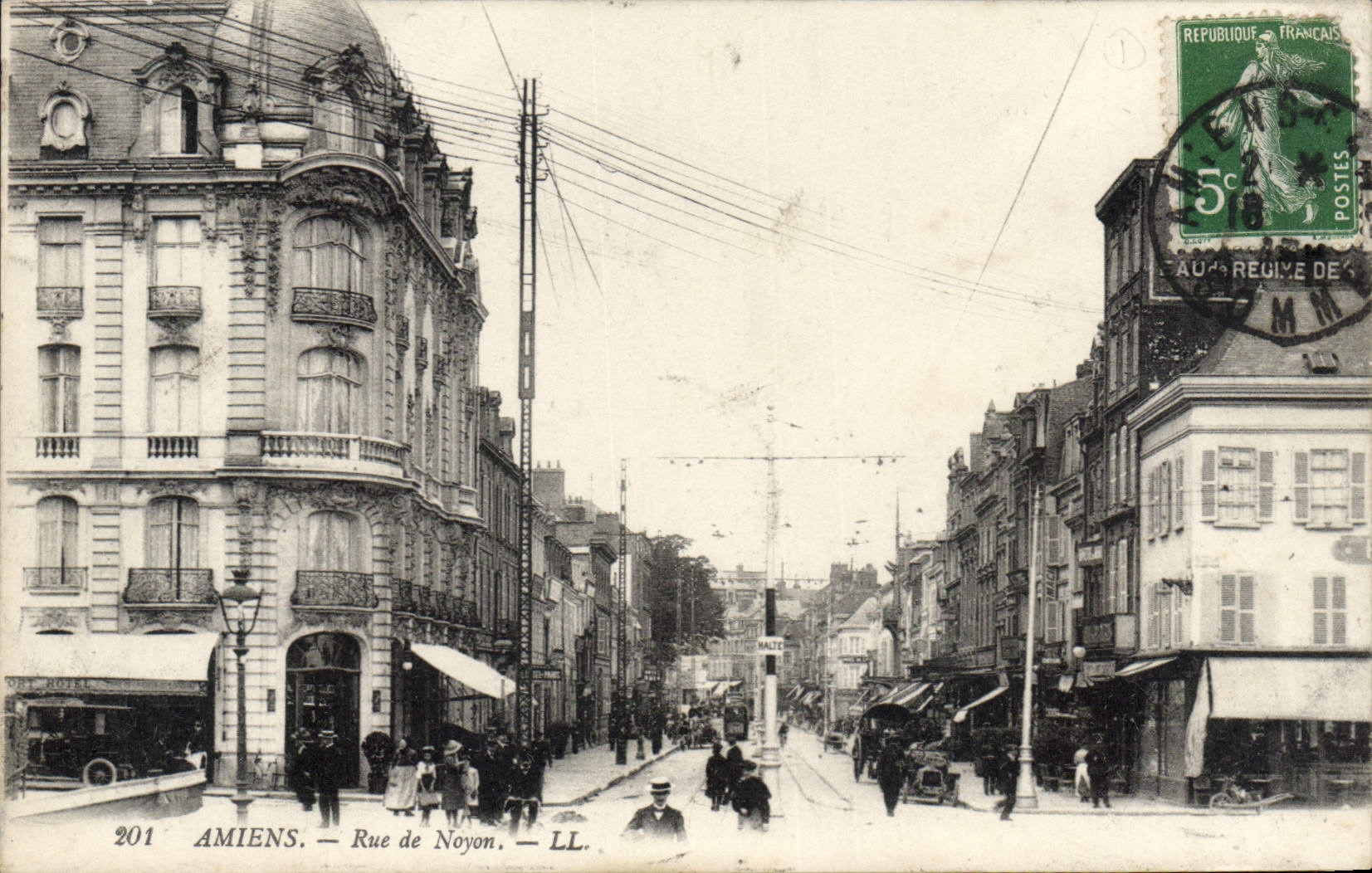 CPA Amiens Rue De Noyon