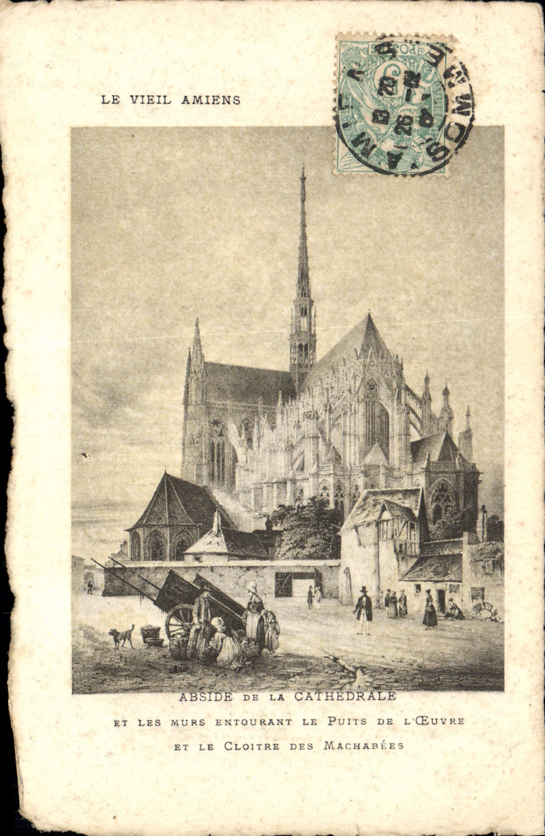 CPA vieil Amiens Abside De La Cathedrale cloitre des machabées