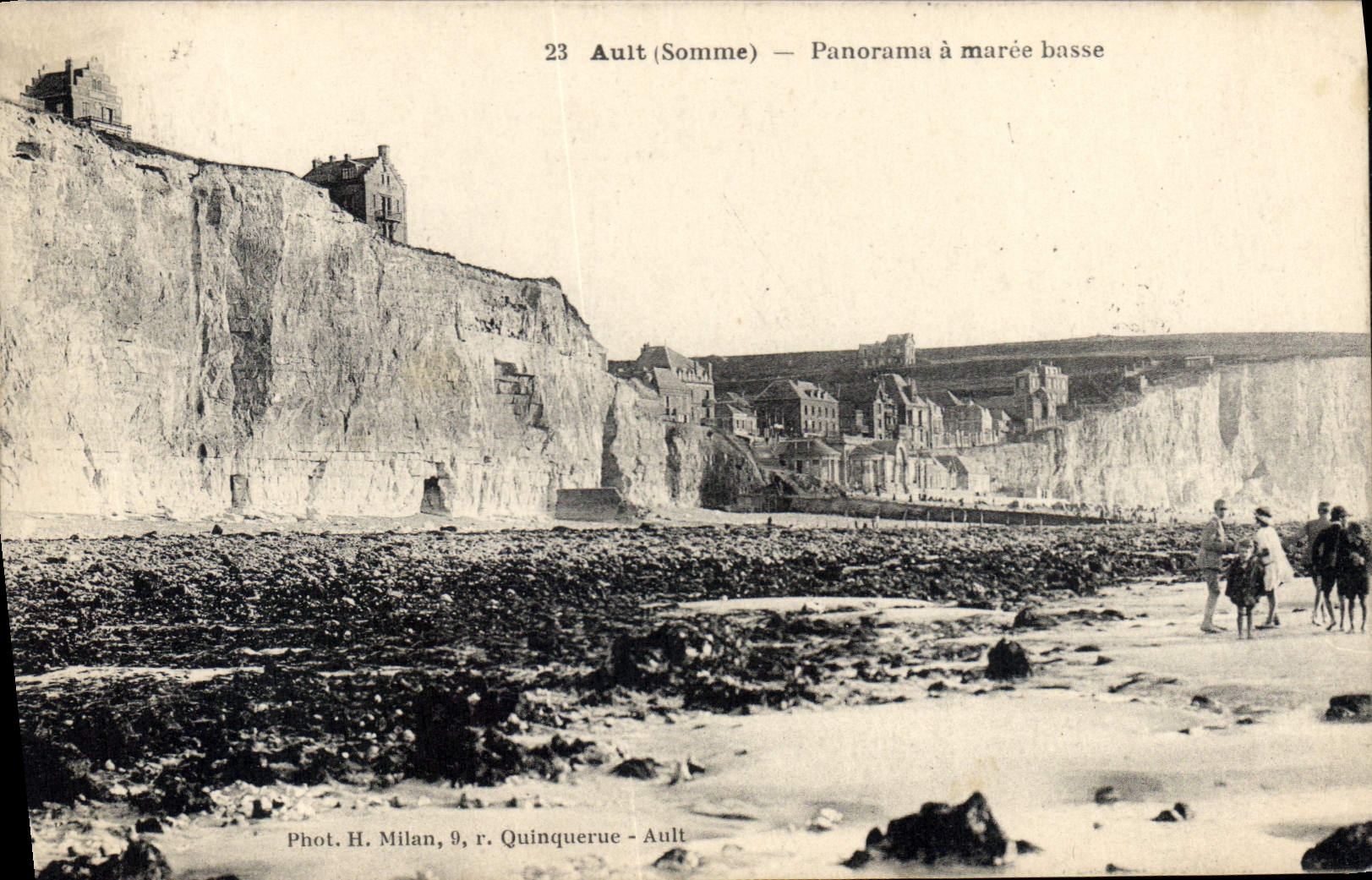 CPA Ault Panorama A Maree Basse