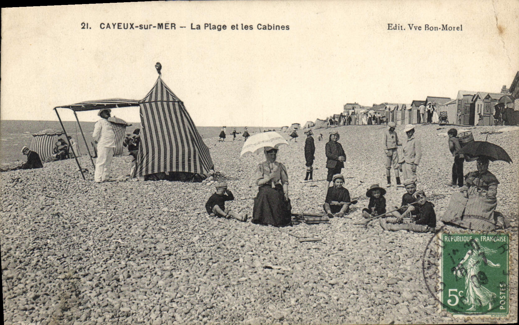 CPA Cayeux Sur Mer La Plage Et Les Cabines