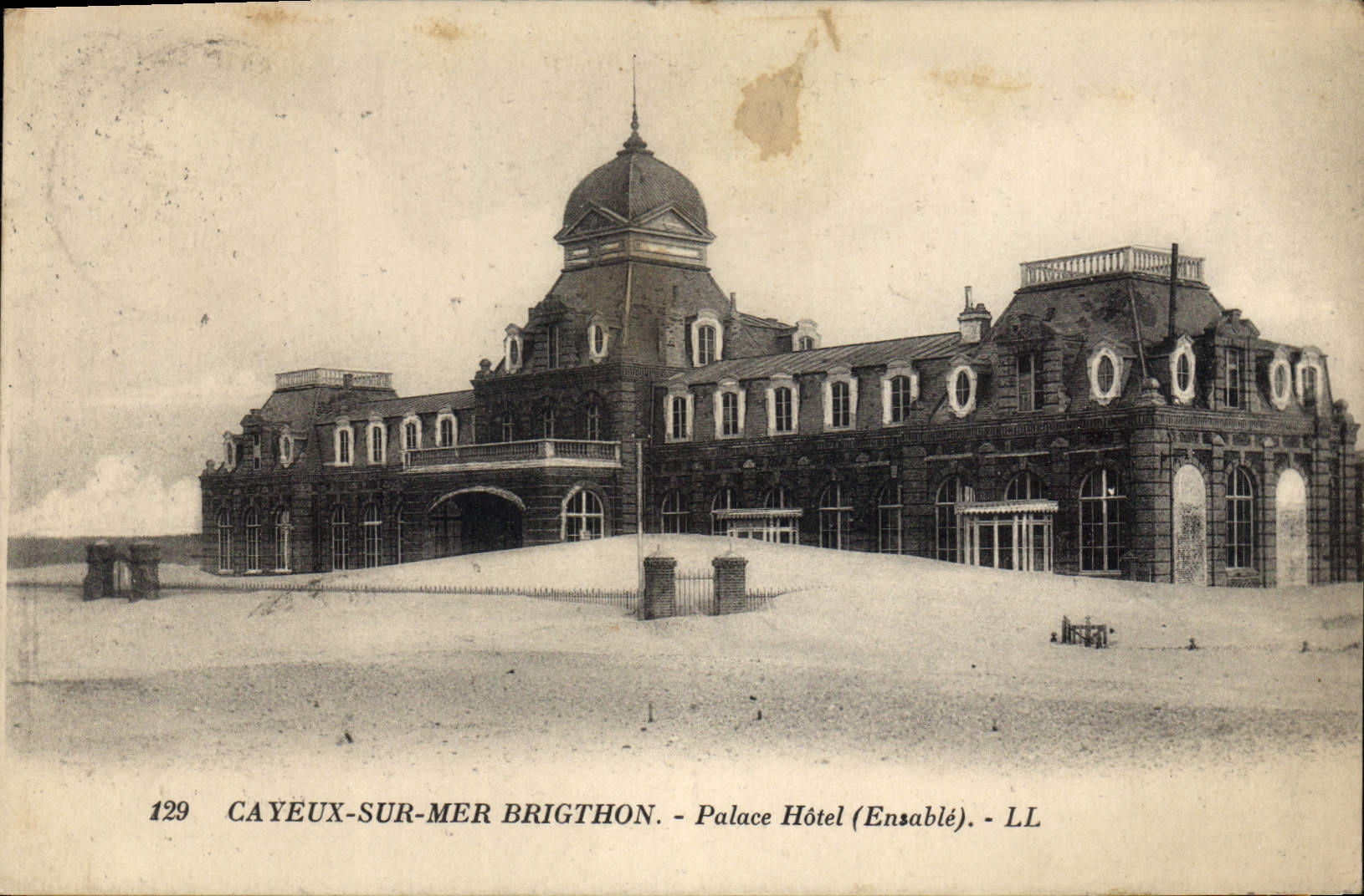 CPA Cayeux Sur Mer Brighthon Palace Hotel ensablé