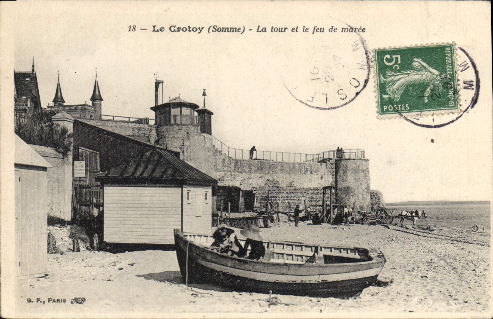 CPA Le Crotoy La Tour Et Le Feu De Maree