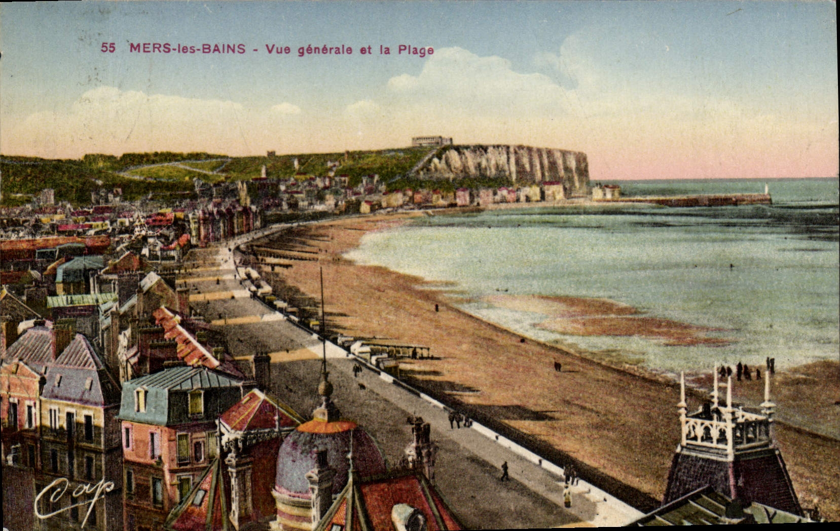 CPA Mers Les Bains Vue Generale Et La Plage