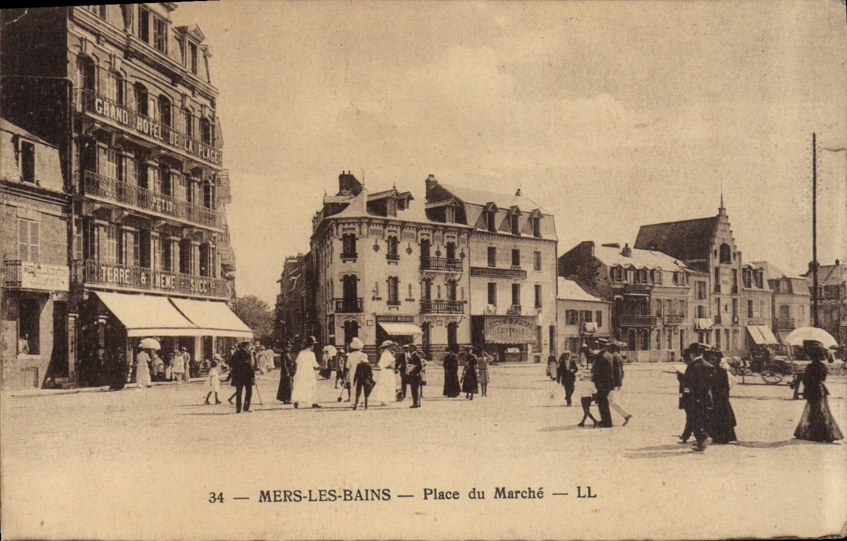 CPA Mers Les Bains Place Du Marché