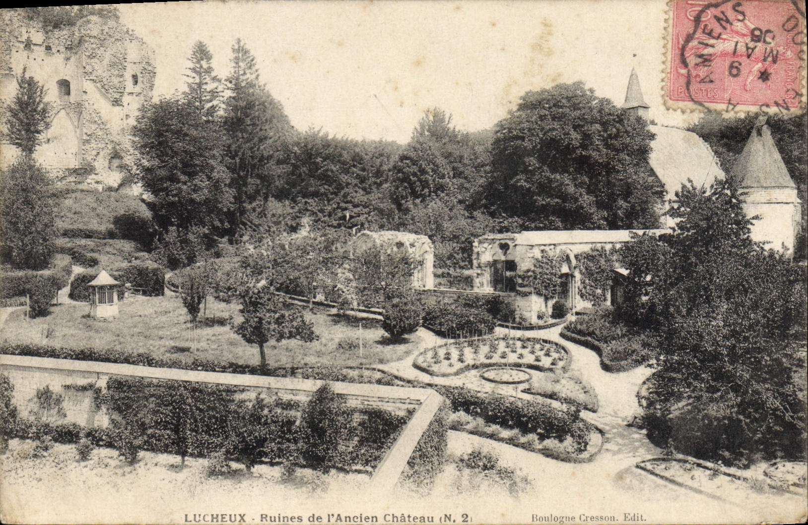 CPA Lucheux Ruines De I'Ancien Château