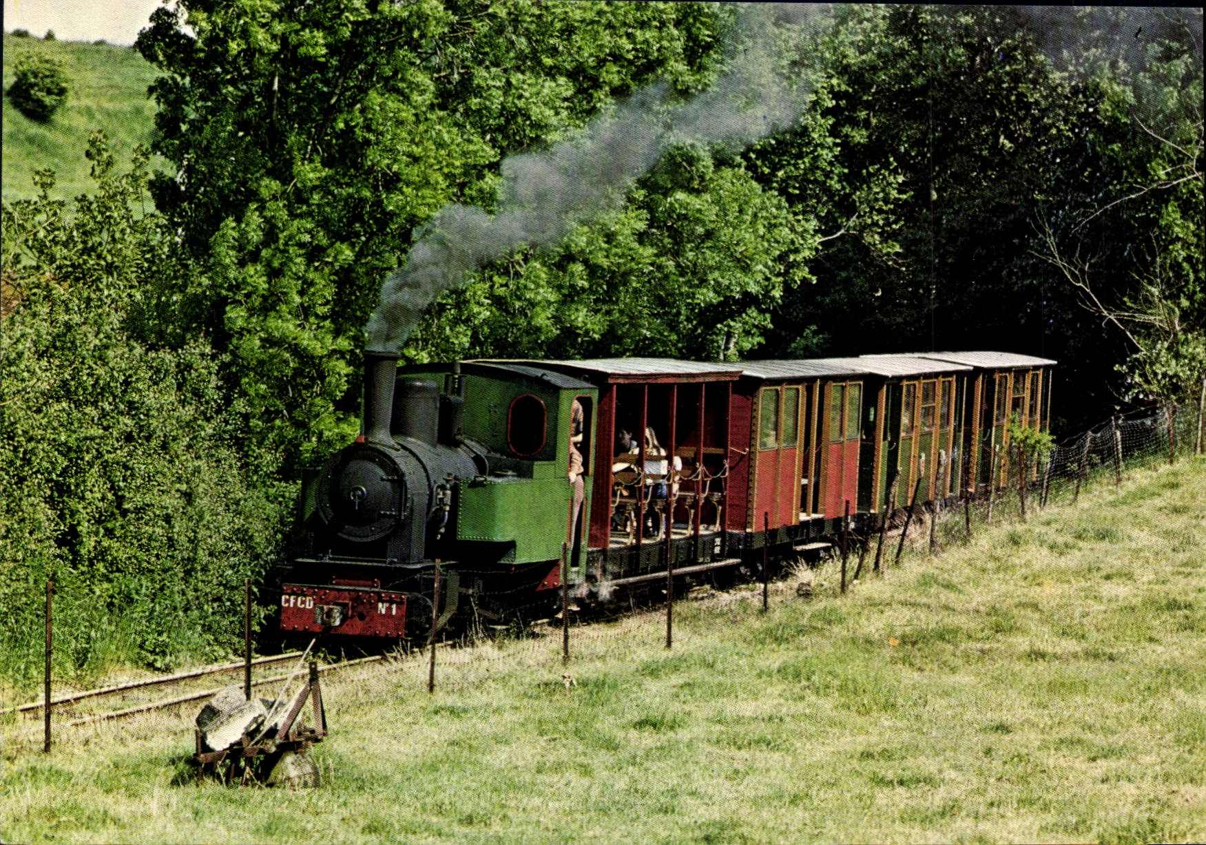 CPSM Amiens Le Petit Train A Vapeur Froissy-Cappy-Dompierre locomotive Henschel 1937
