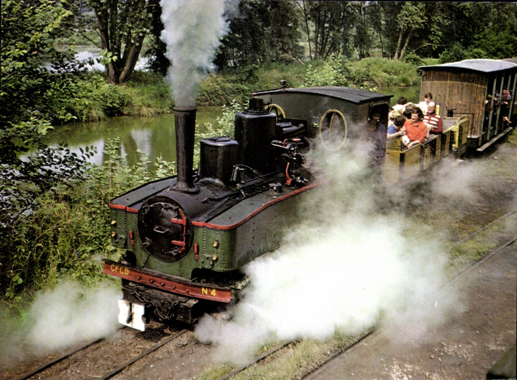 CPSM Amiens Le Petit Train A Vapeur Froissy-Cappy-Dompierre locomotive Krauss 1918