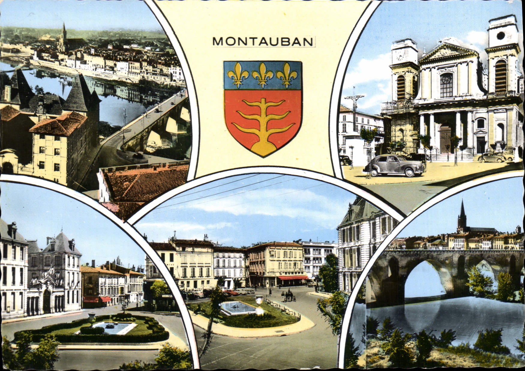 CPSM Montauban cathédrale préfecture