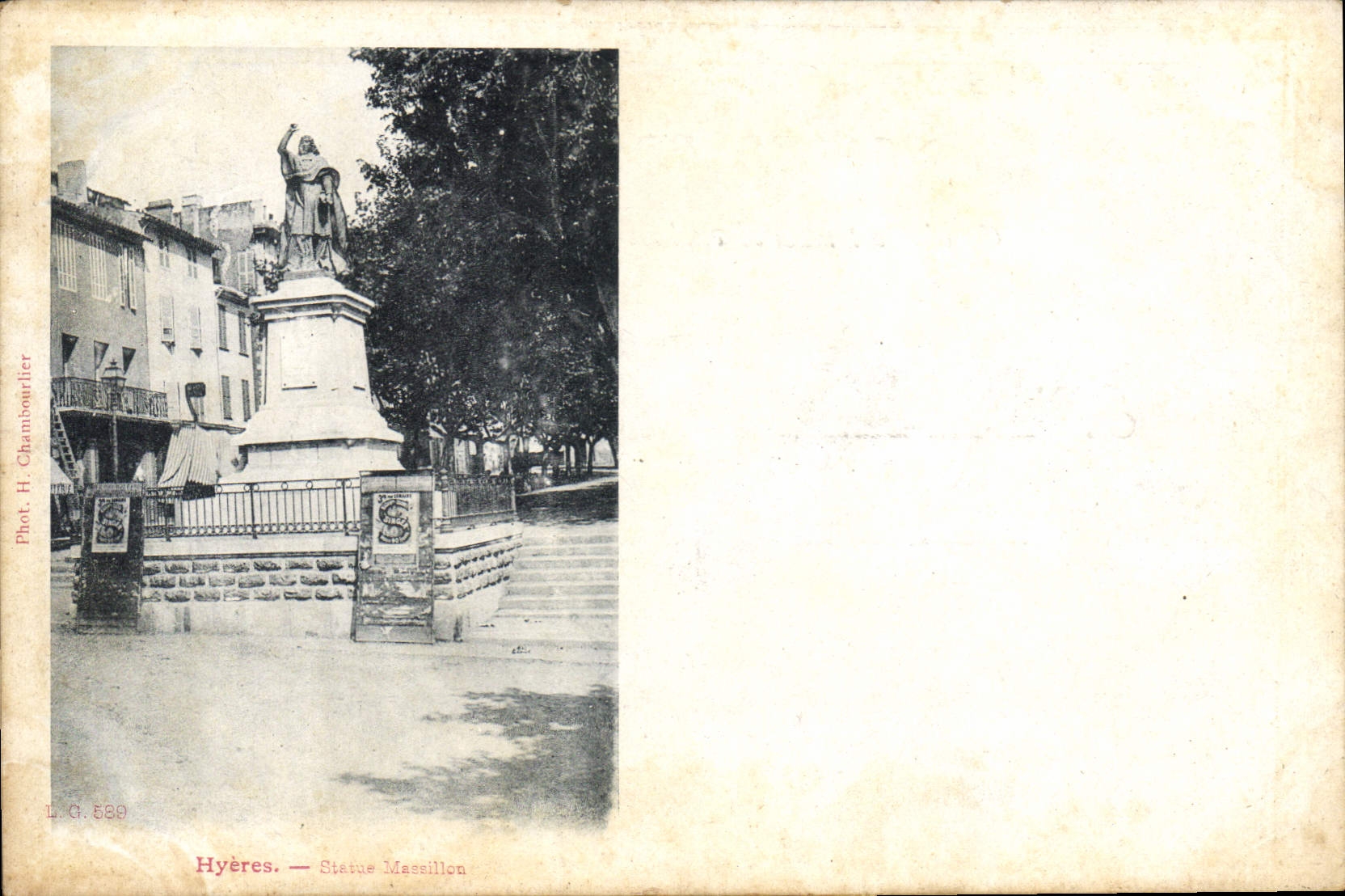 CPA Hyeres Statue Massillon