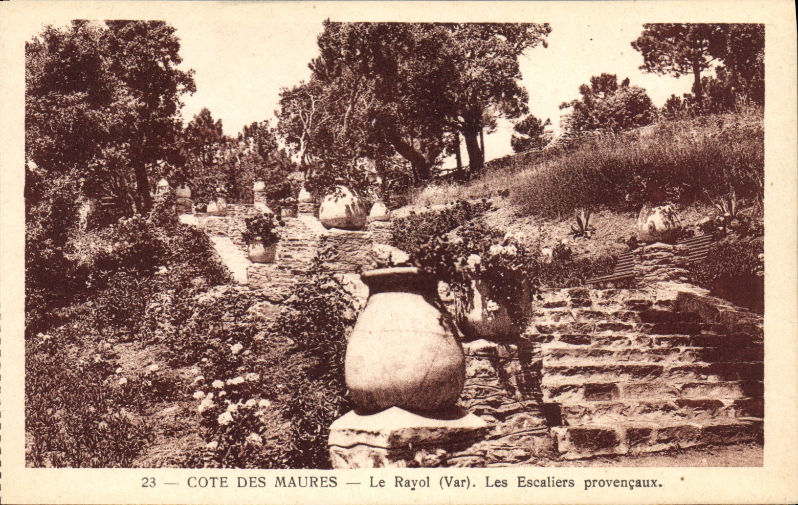 CPA Le Rayol Les escaliers provençaux