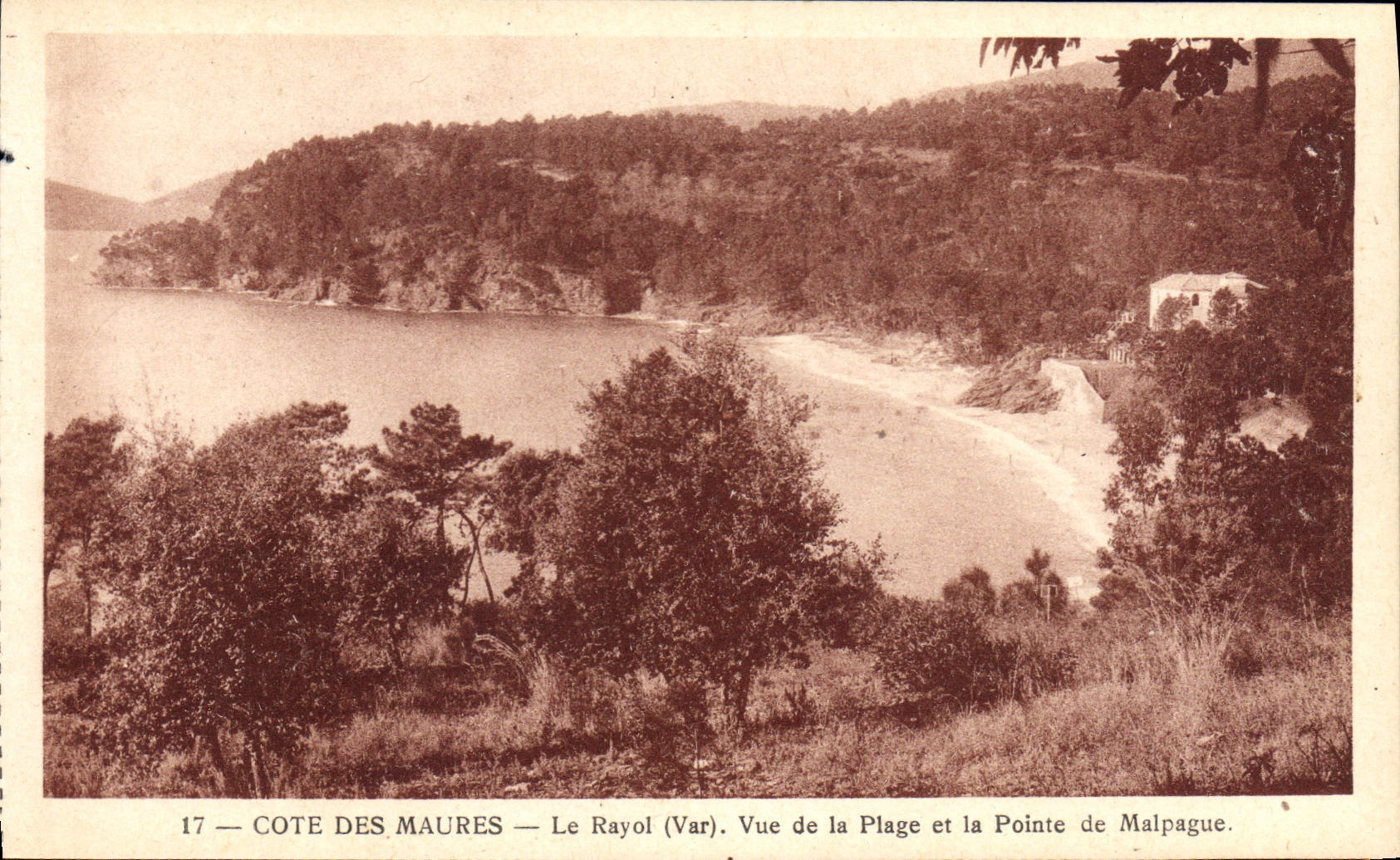 CPA Le Rayol Vue De La Plage Et la Pointe De Malpague