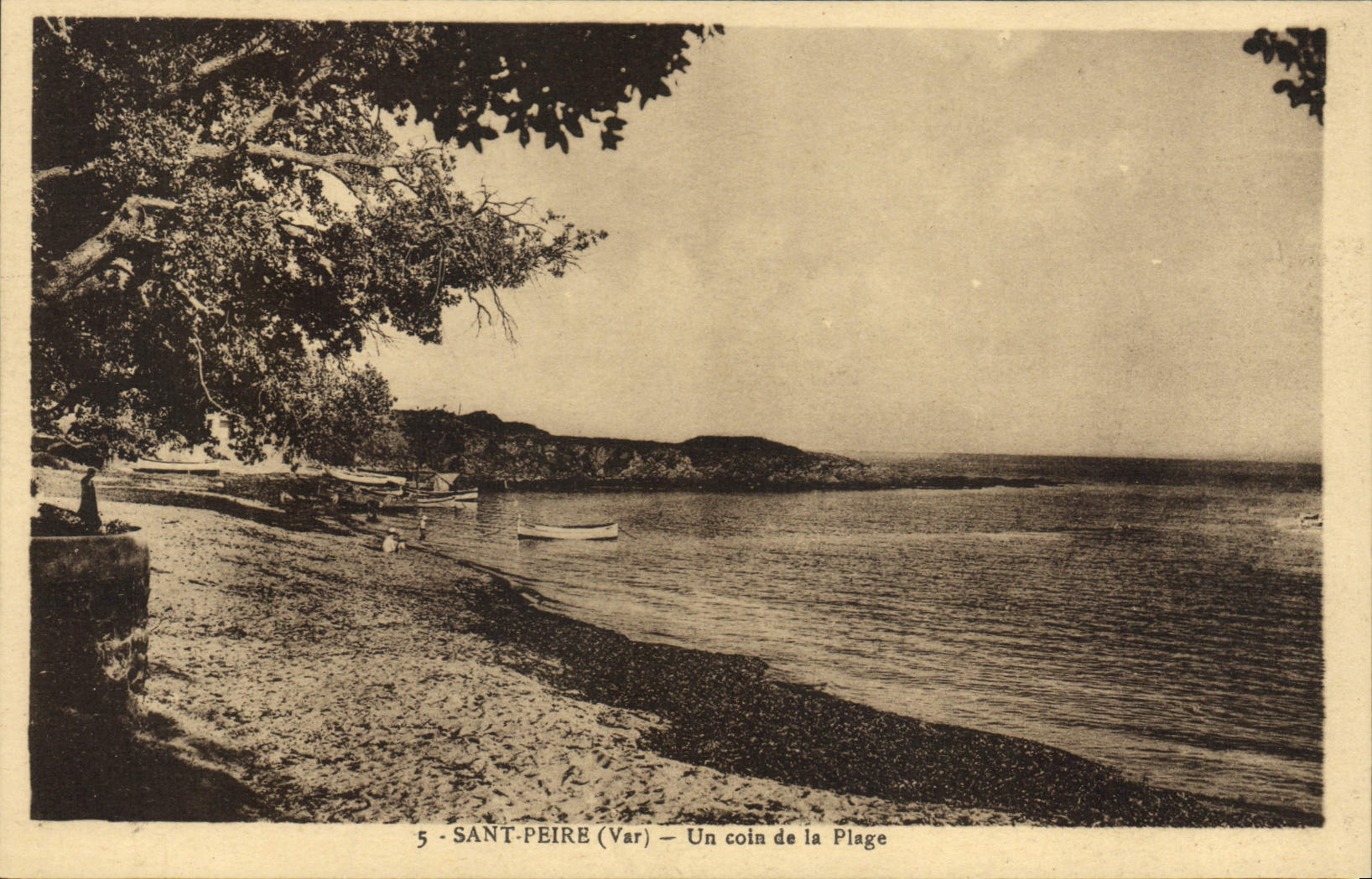 CPA Saint Peire Un Coin De La Plage