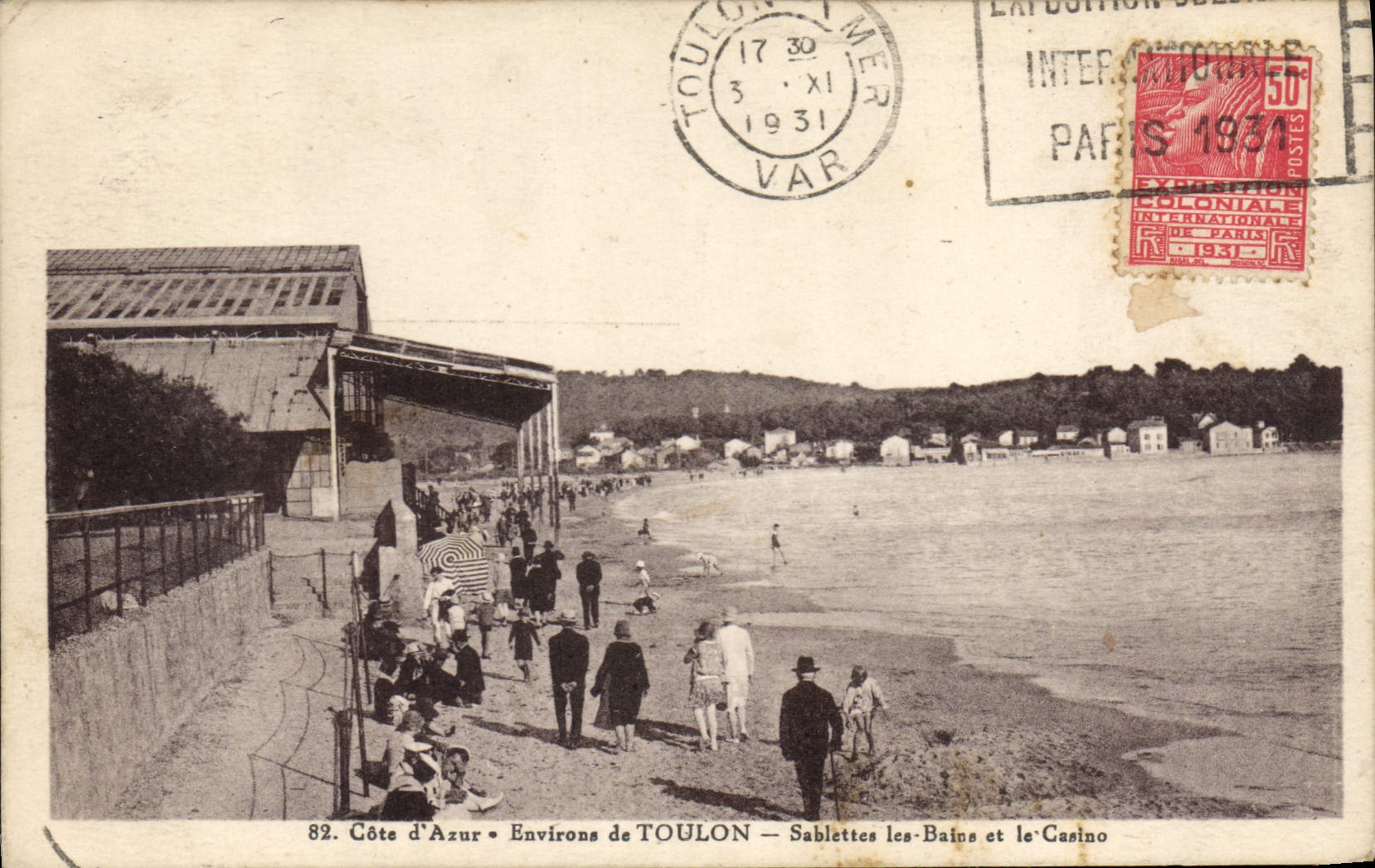 CPA Toulon Sablettes Les Bains Et Le Casino