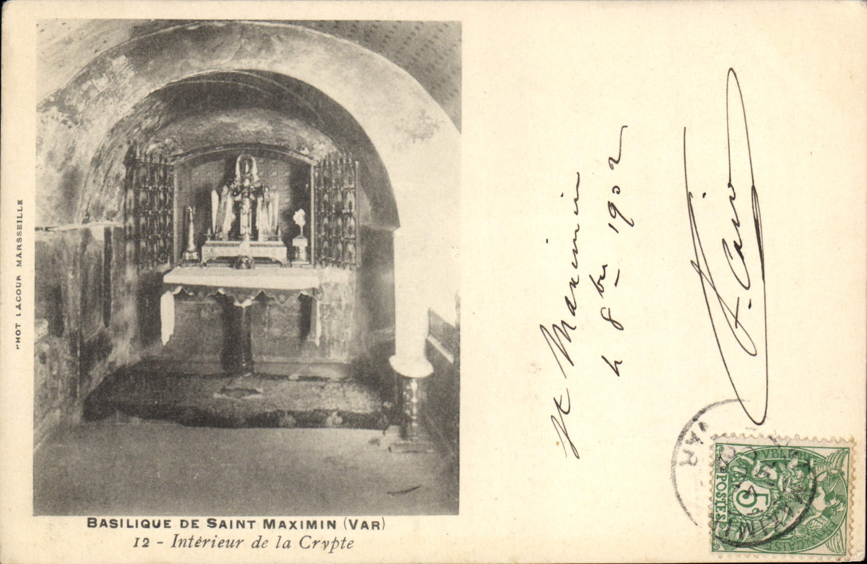CPA Saint Maximin Interieur De La Crypte