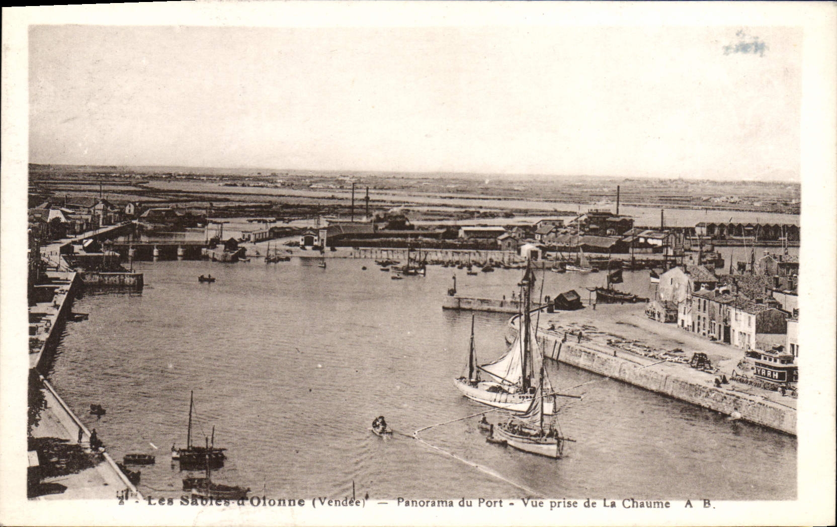 CPA Les Sables D'Olonne Panorama Du Port Vue Prise De La Chaume