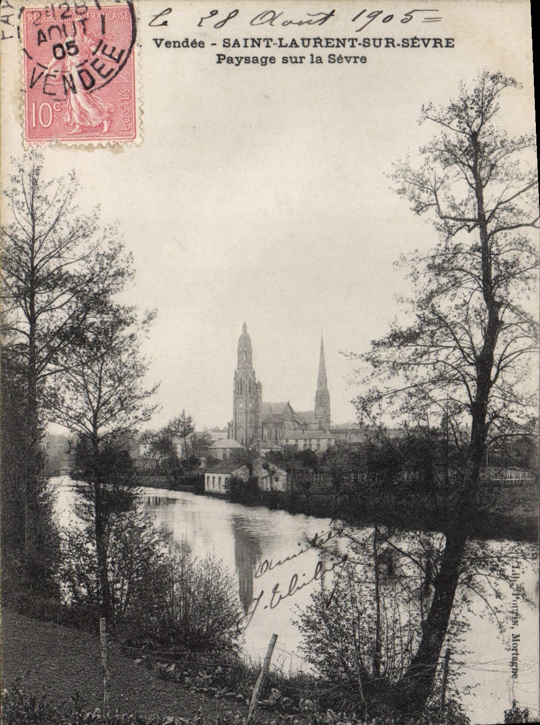 CPA Saint Laurent Sur Sevre Paysage Sur La Sevre