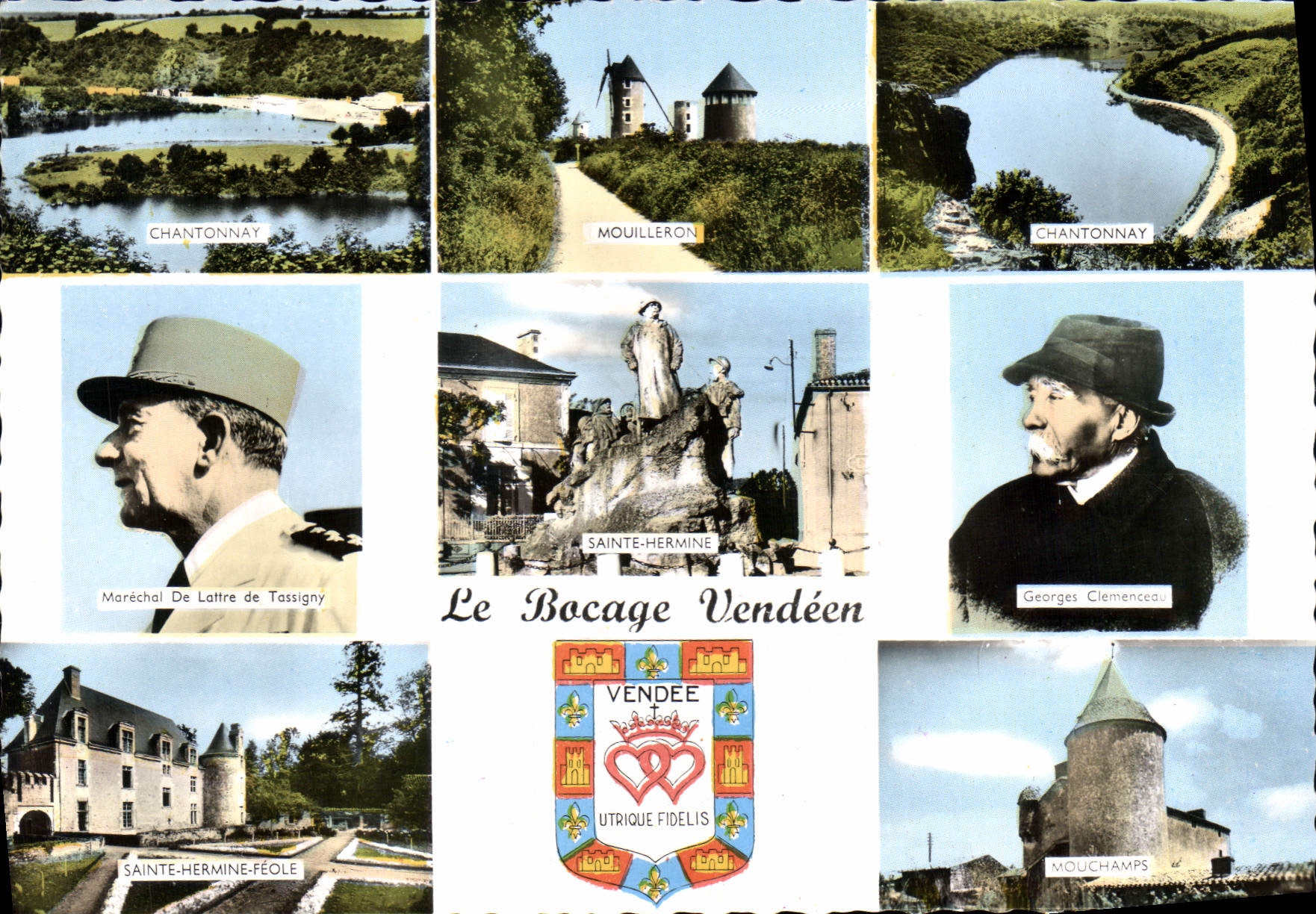 CPSM Le Bocage Vendeen Mouchamps sainte-hermine-féole Chantonnay Mouilleron