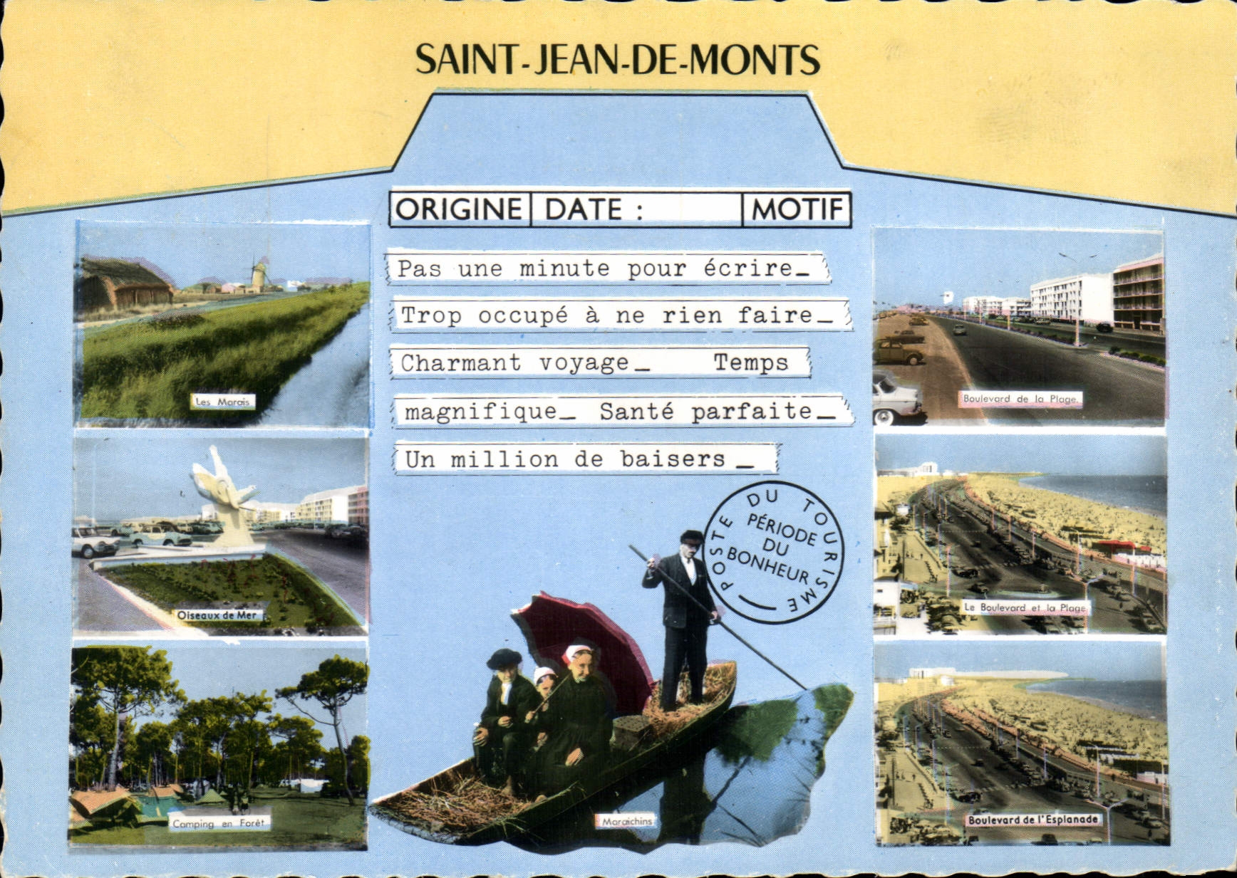 CPSM Saint Jean De Monts boulevards Plage Esplanade camping