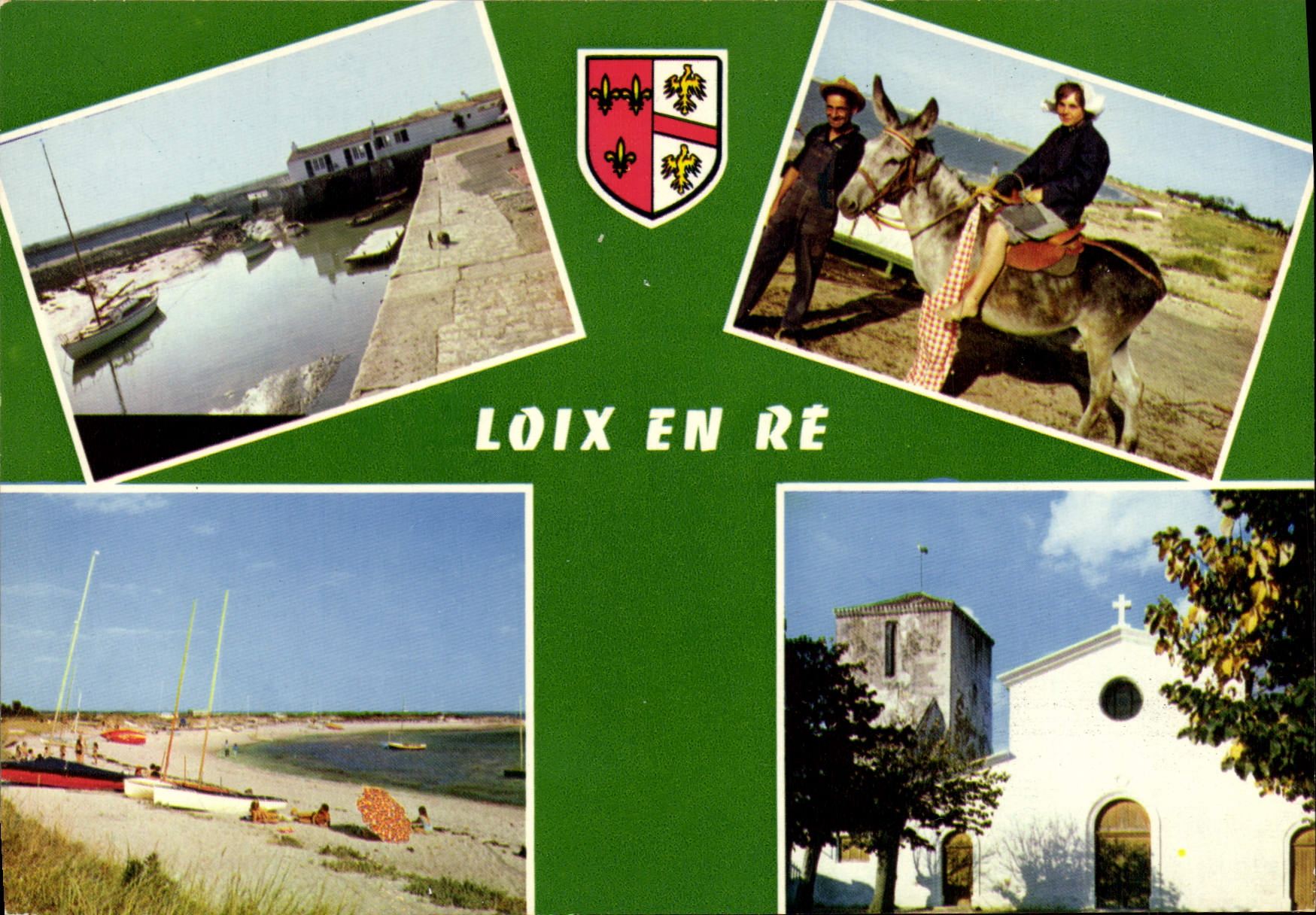 CPSM I'Ile De Re Loix En Re Le Port Ane En Culotte