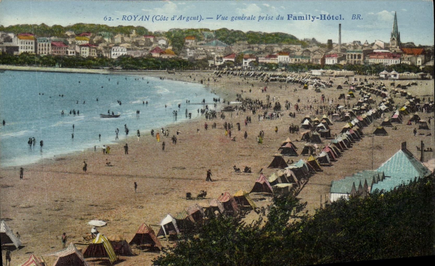 CPA Royan Vue Generale Prise Du  Family Hotel