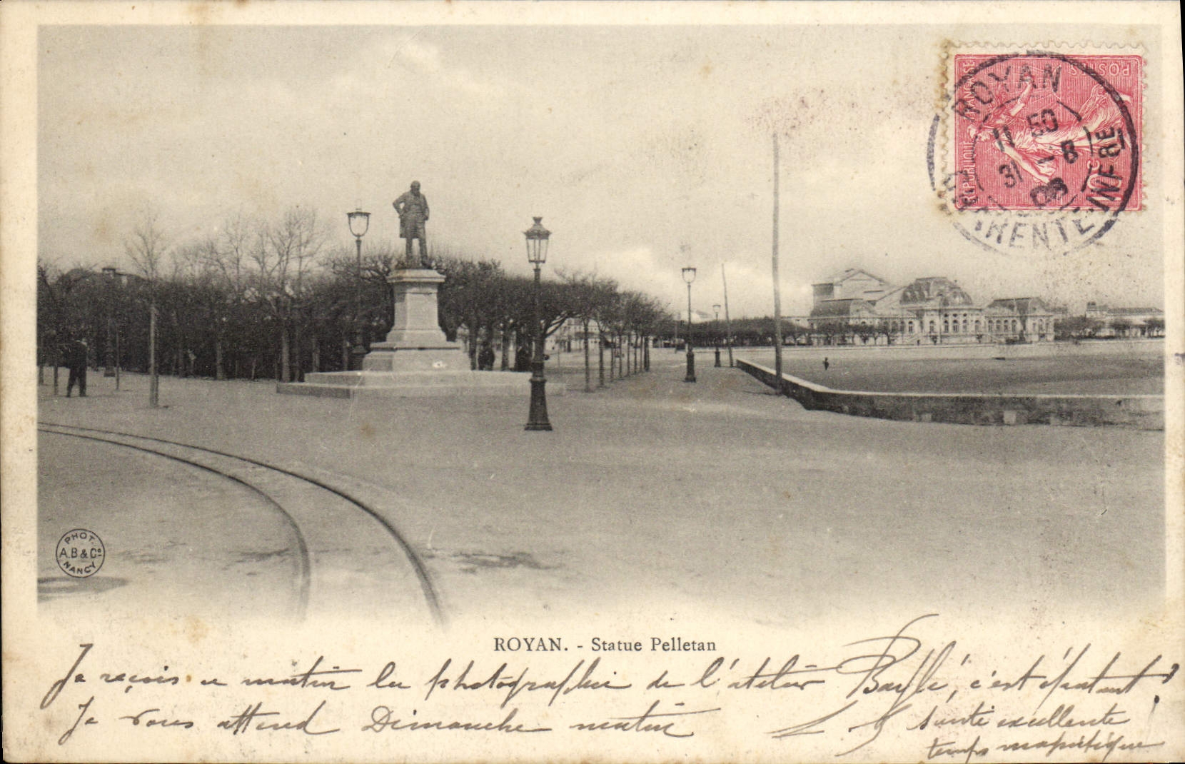 CPA Royan Statue Pelletan