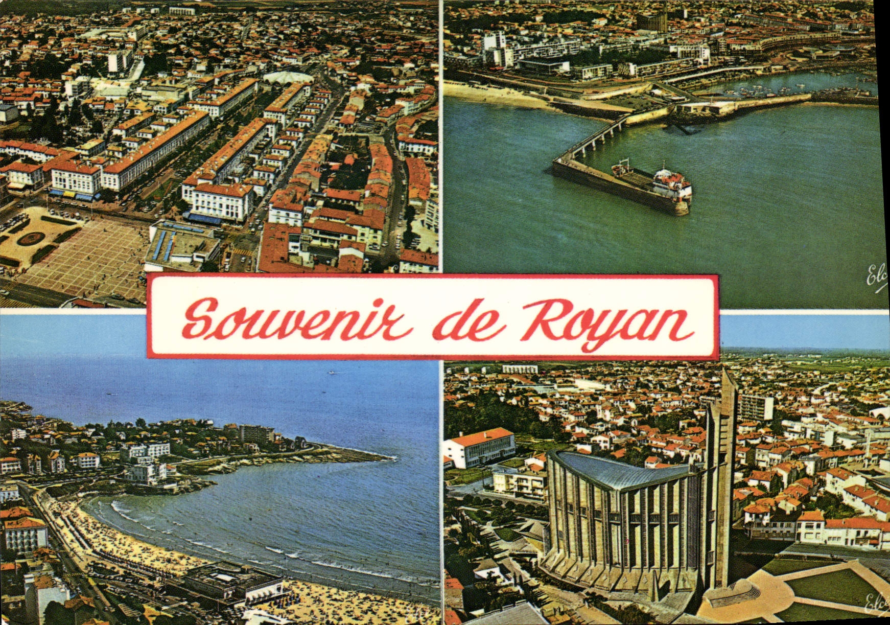 CPSM Royan Vue Generale Sur Le Boulevard Aristide Briand le marché