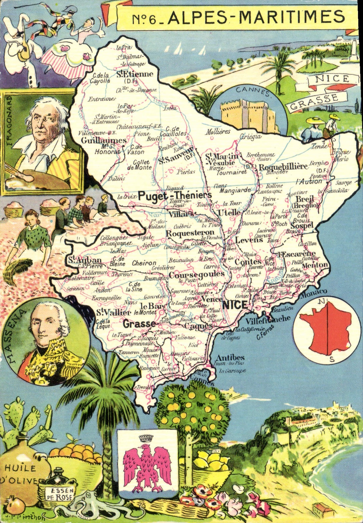 CPSM Alpes Maritimes Forme Et Du Comte De Nice