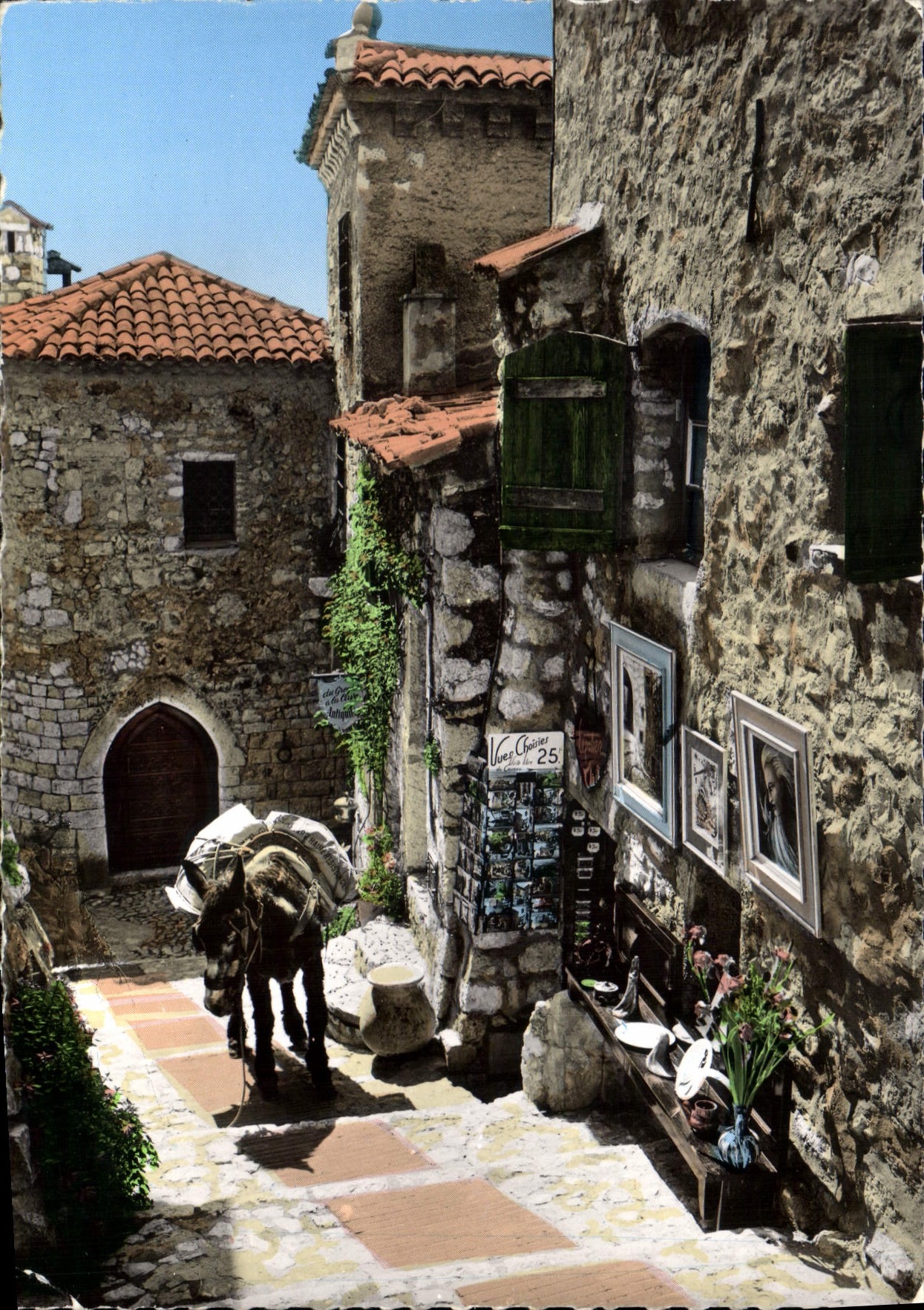 CPSM Provence Vieille Rue Et Scene Pittoresque Du Folklore Mediterraneen