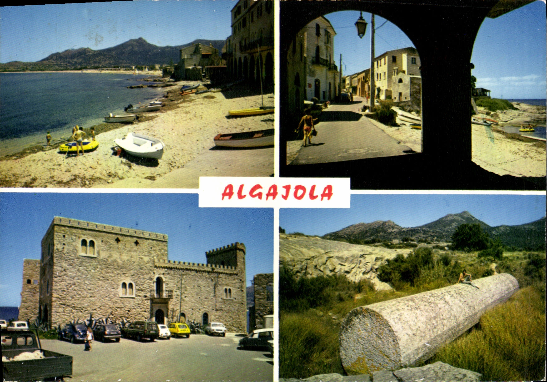 CPSM Algajola La Plage Aspects De La Ville Le Monolithe