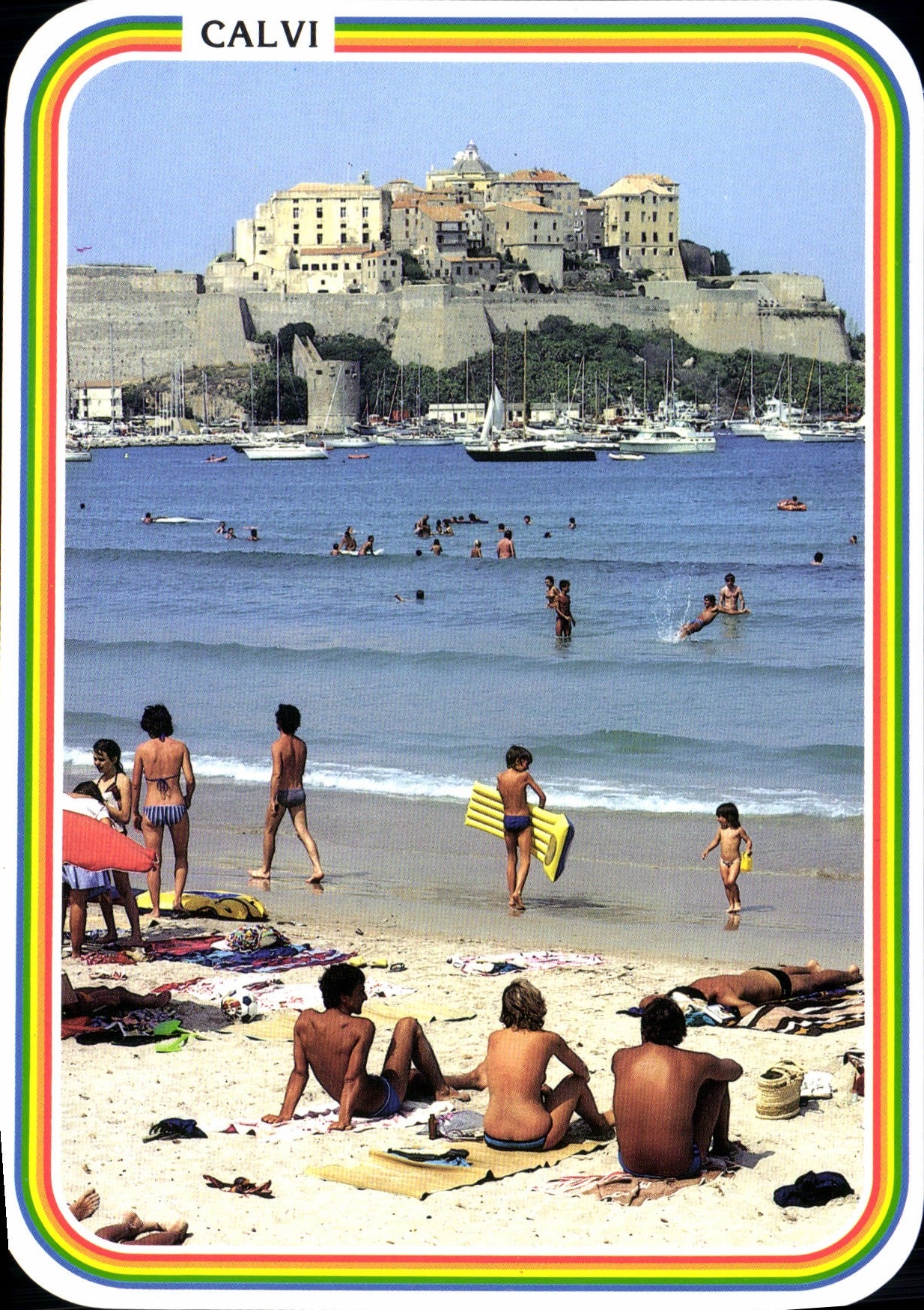 CPSM Calvi La Plage Et La Citadelle