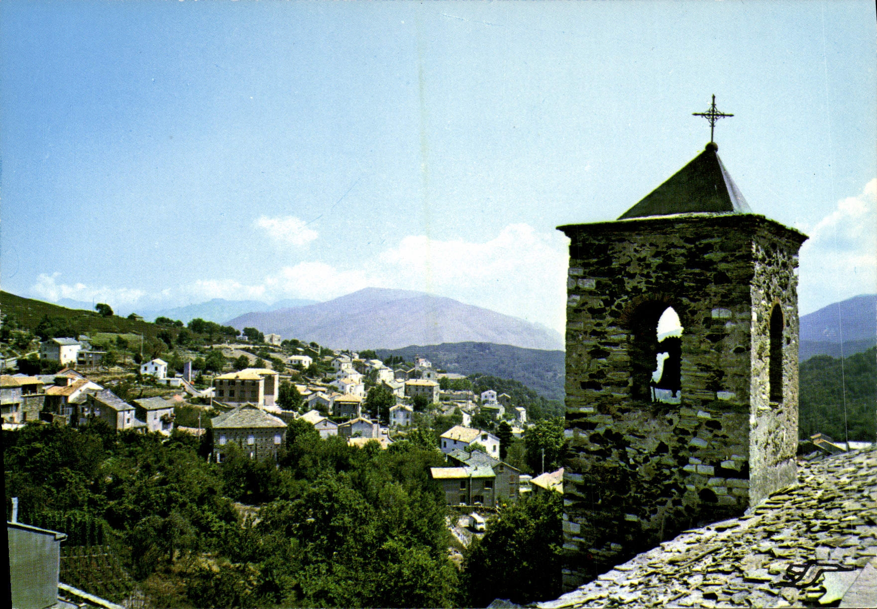 CPSM Murato Le Clocher Eglise St Jean Et Une Vue Generale Du Village