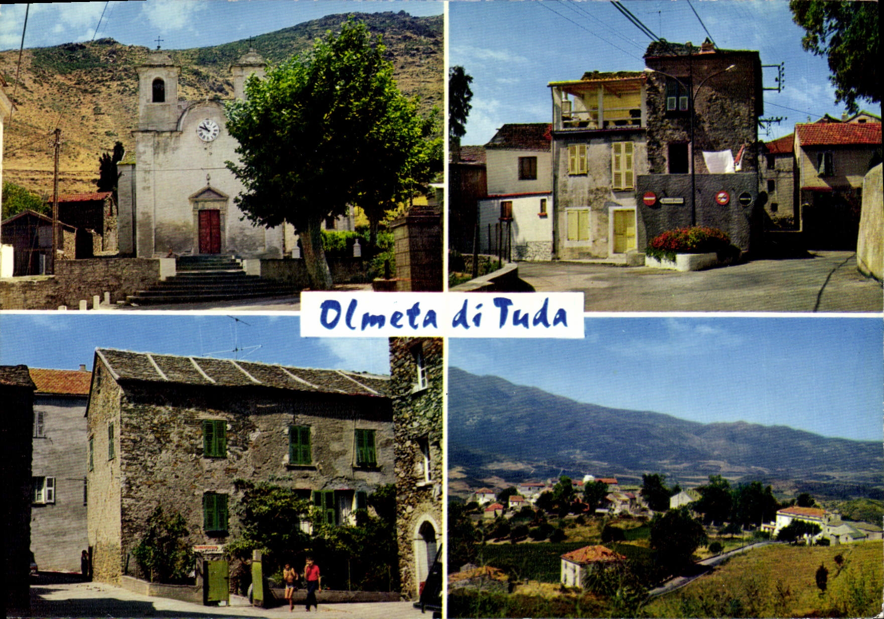 CPSM Olmeta Di Tuda L'Eglise Entree Du Village Place Du village Vue Generale