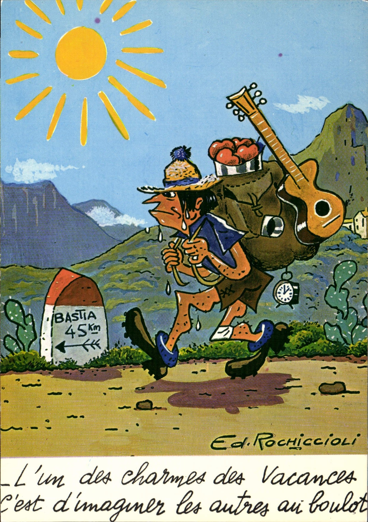 CPSM La Corse Humoristique L'Un Des Charmes Des Vacances imaginer les autres au boulot Ed Rochicciol