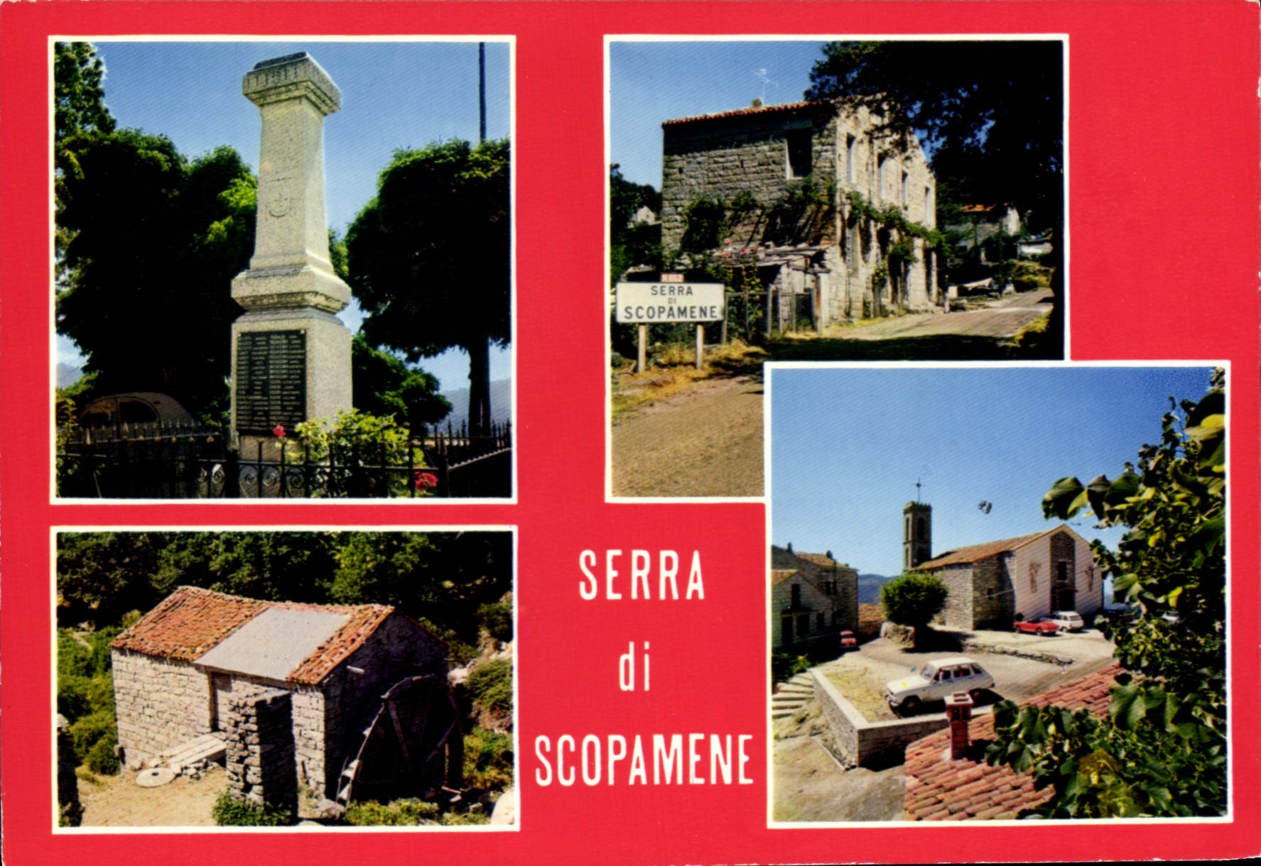 CPSM Serra Di Scopamene Monument Aux Morts Le Moulin église