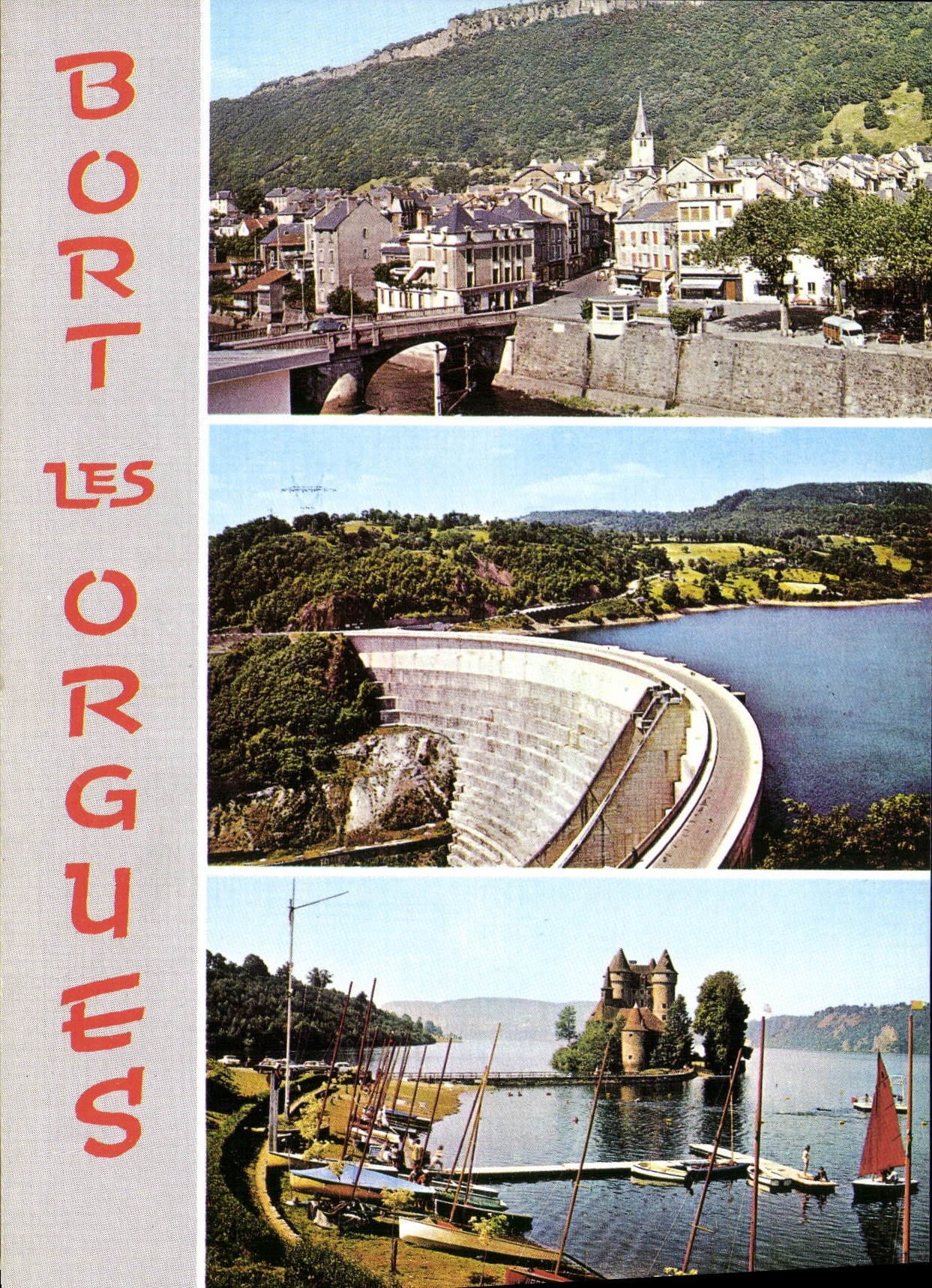 CPSM Bort Les Orgues Vue Generale Au Fond Les Orgues barrage château