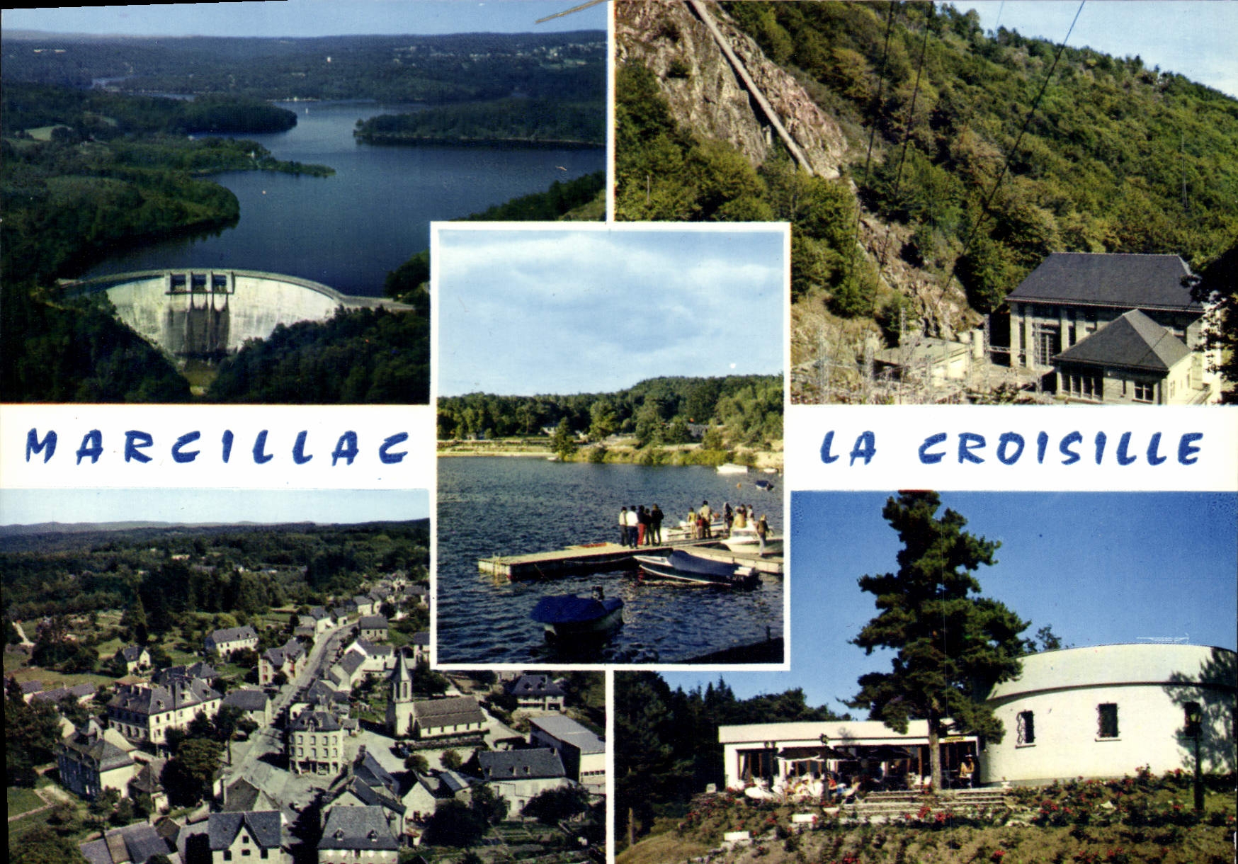 CPSM Marcillac La Barrage L'Usine Hydroelectrique Vue Generale