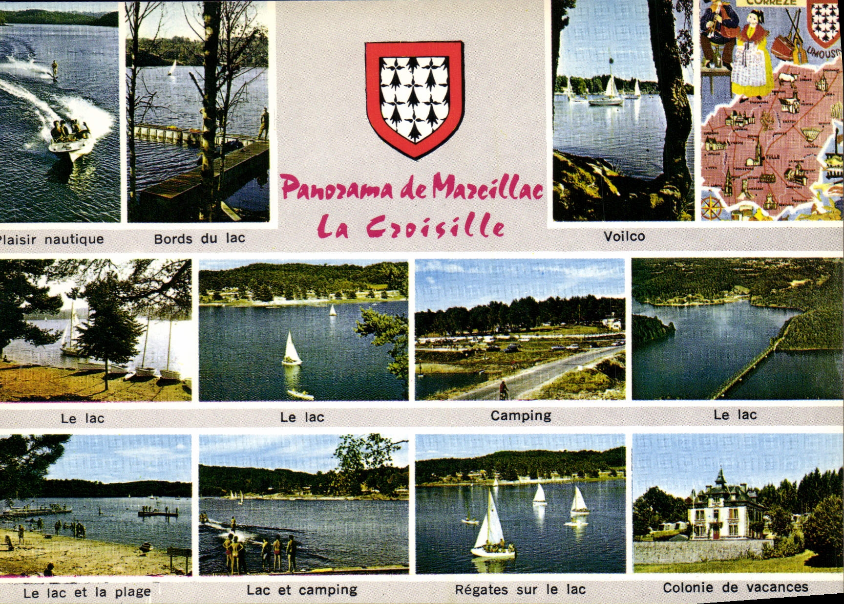 CPSM Marcillac La Croisille Panorama