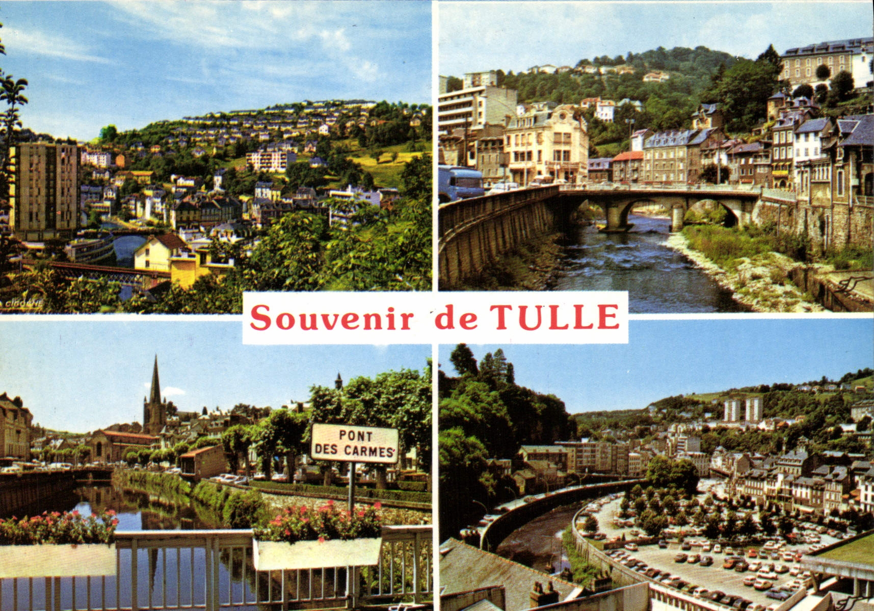 CPSM Tulle La Promenade Du Quai Baluze La Cite Administrative Jean Montalat Lovy Souillac