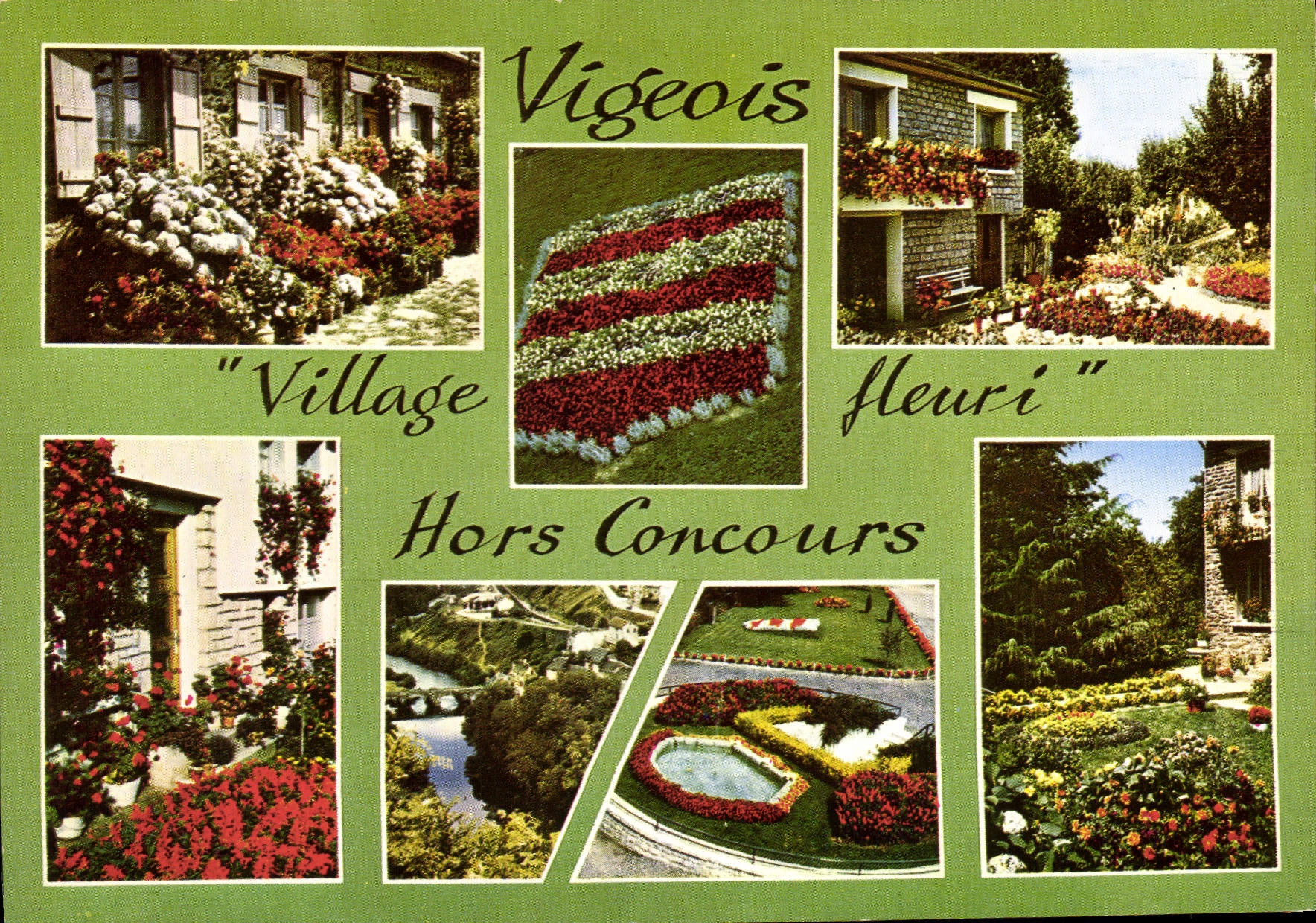 CPSM Vigeois village fleuri Hors Concours