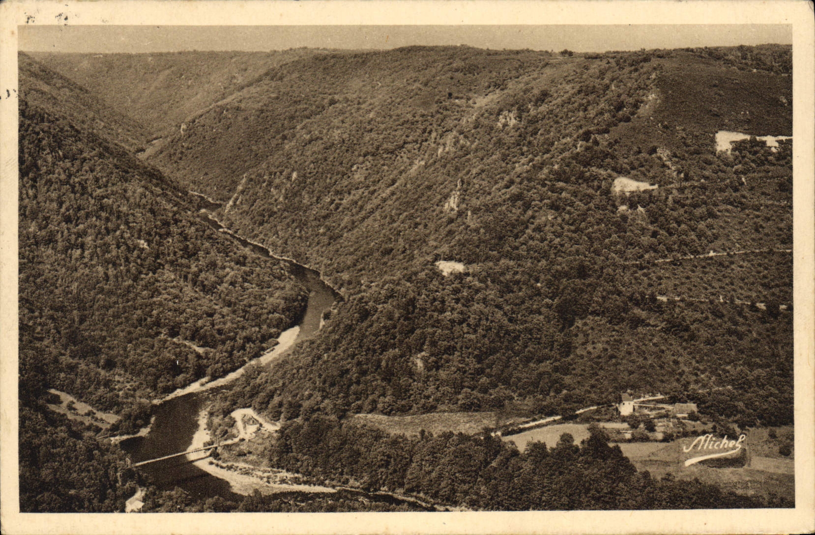 CPA St Martin La Mianne Vue Generale Sur Eylac Route De St Privat