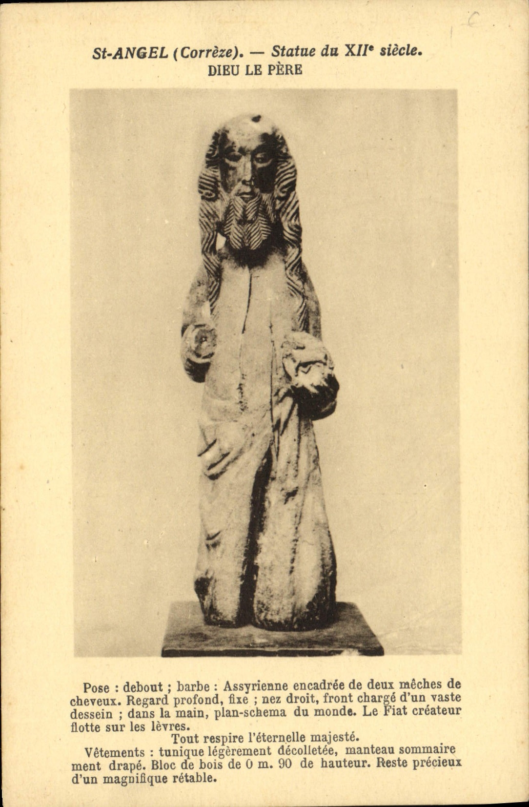 CPA St Angel Statue Du Dieu Le Pere