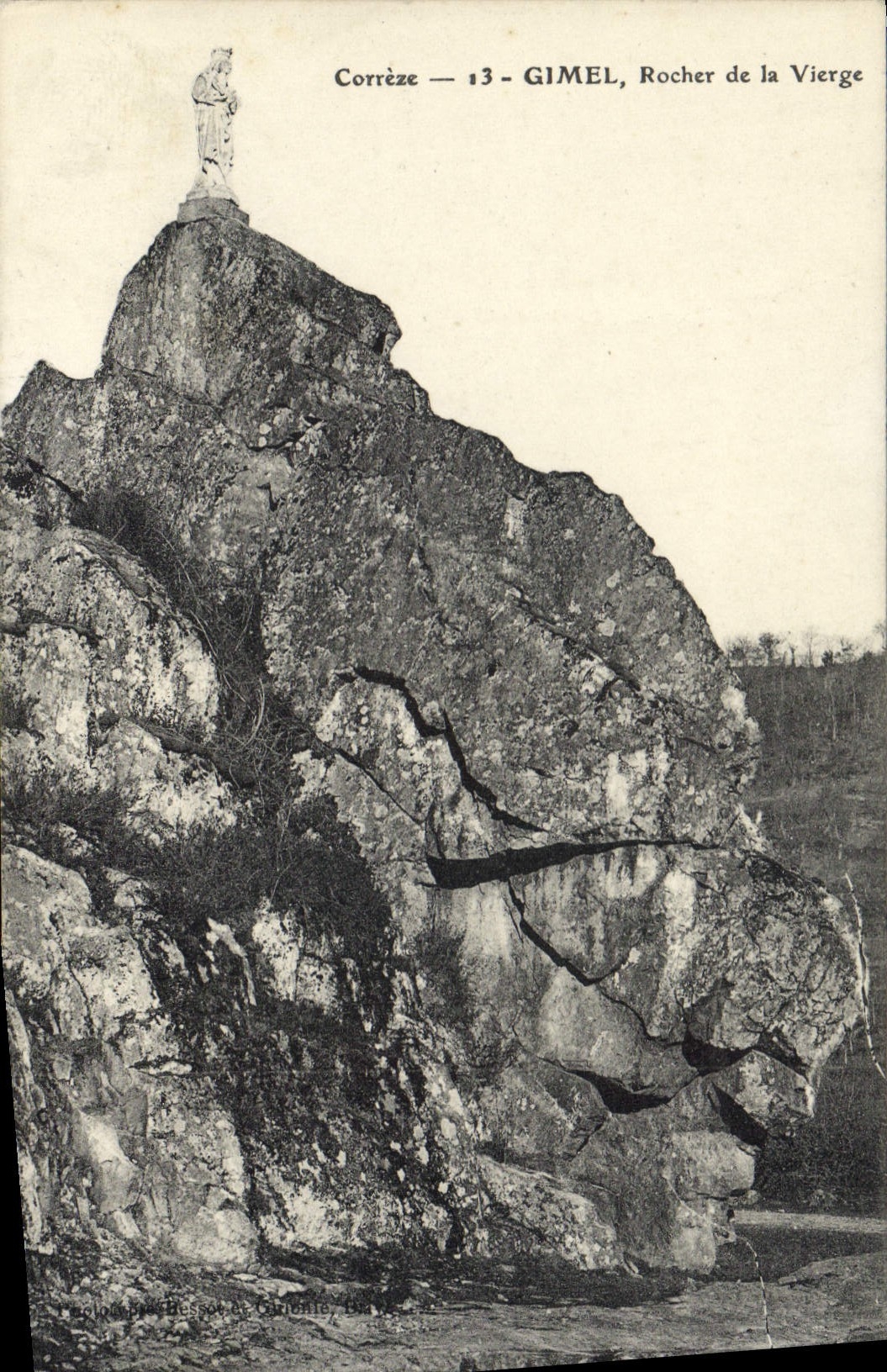CPA Gimel Rocher De La Vierge