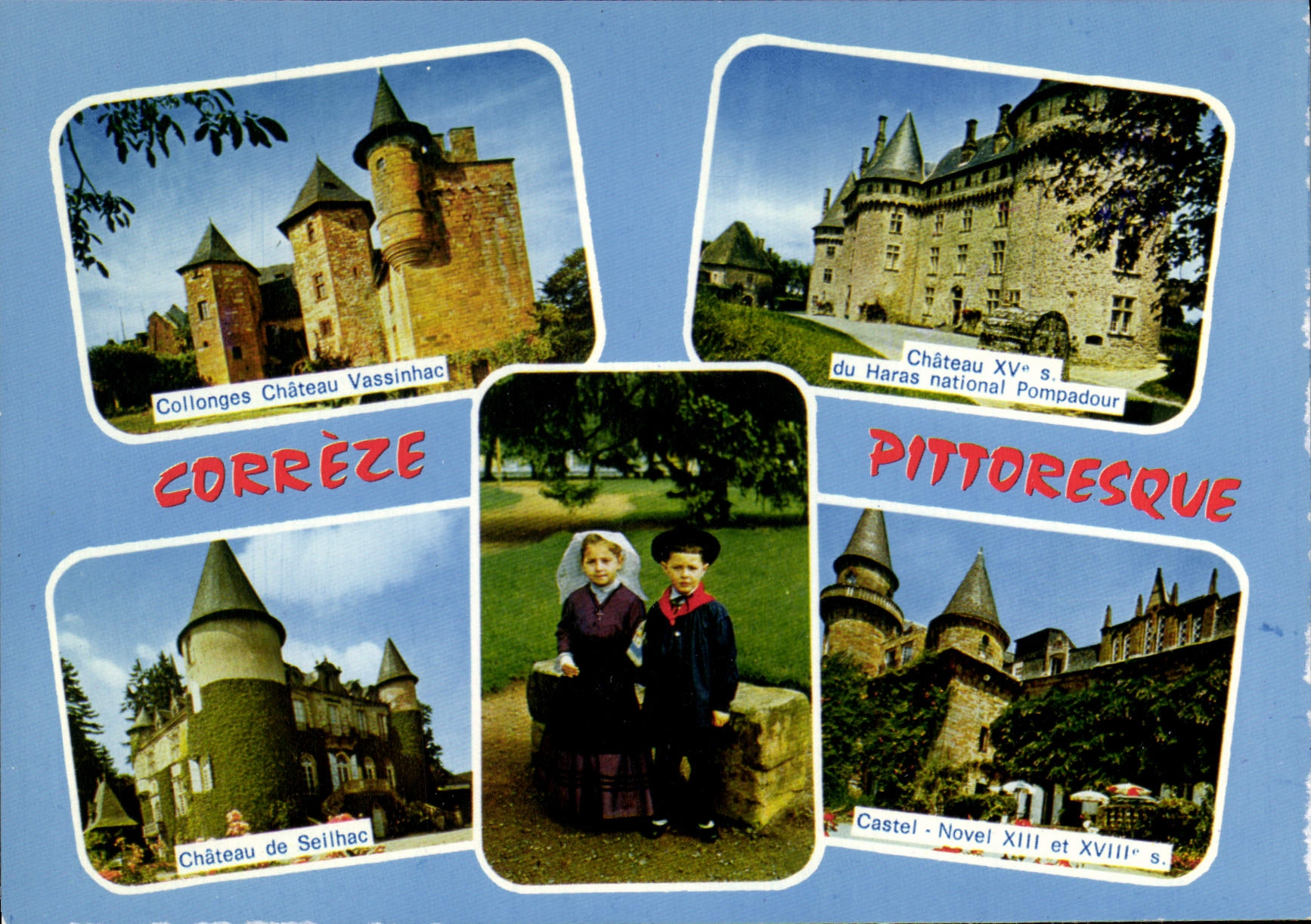 CPSM Correze Collonges Chateau Vassinhac Pompadour Seilhac